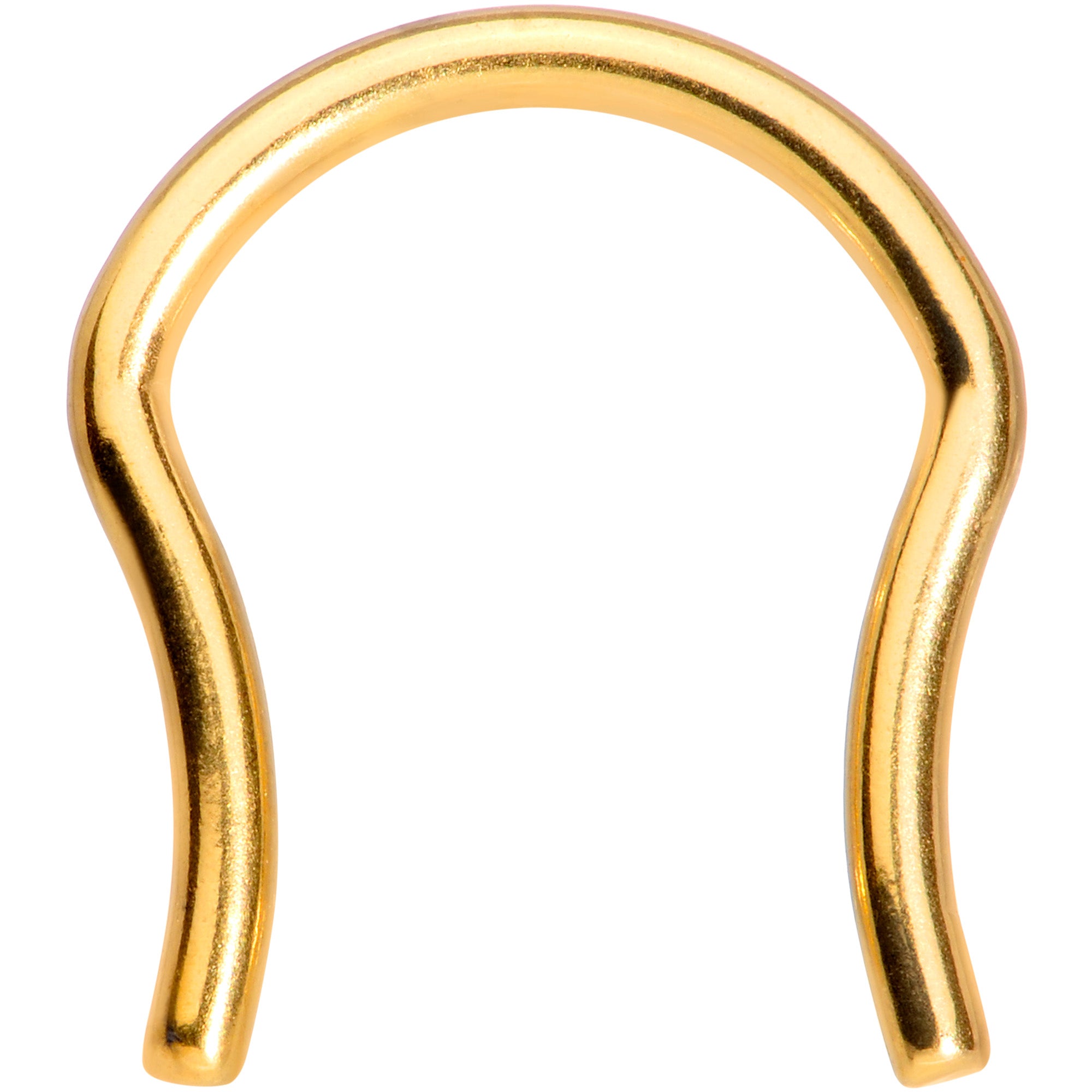 14 Gauge 5/8 Gold Tone ASTM F-136 Implant Grade Titanium Septum Retainer