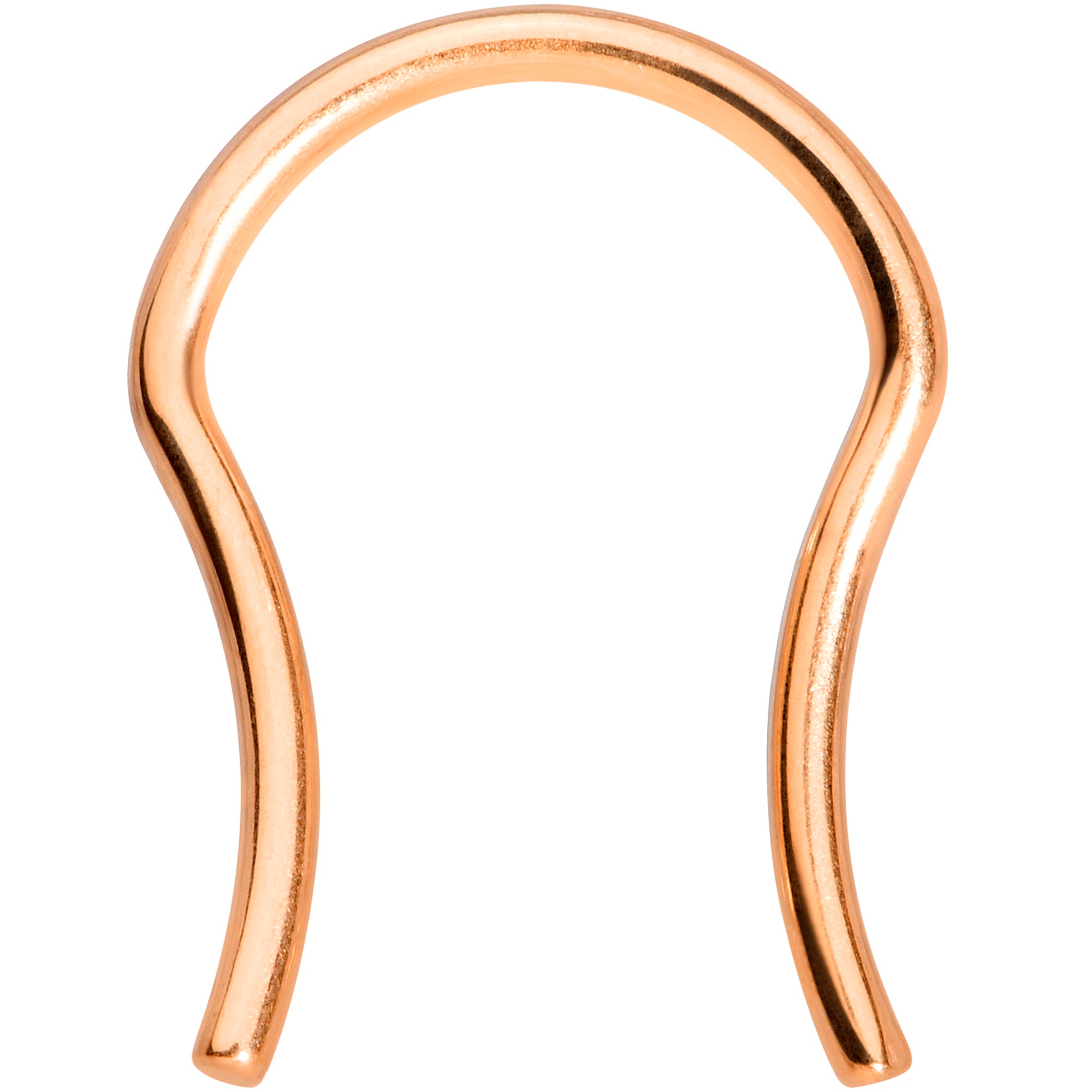 16 Gauge 5/8 Rose Gold Tone ASTM F-136 Implant Grade Titanium Septum Retainer