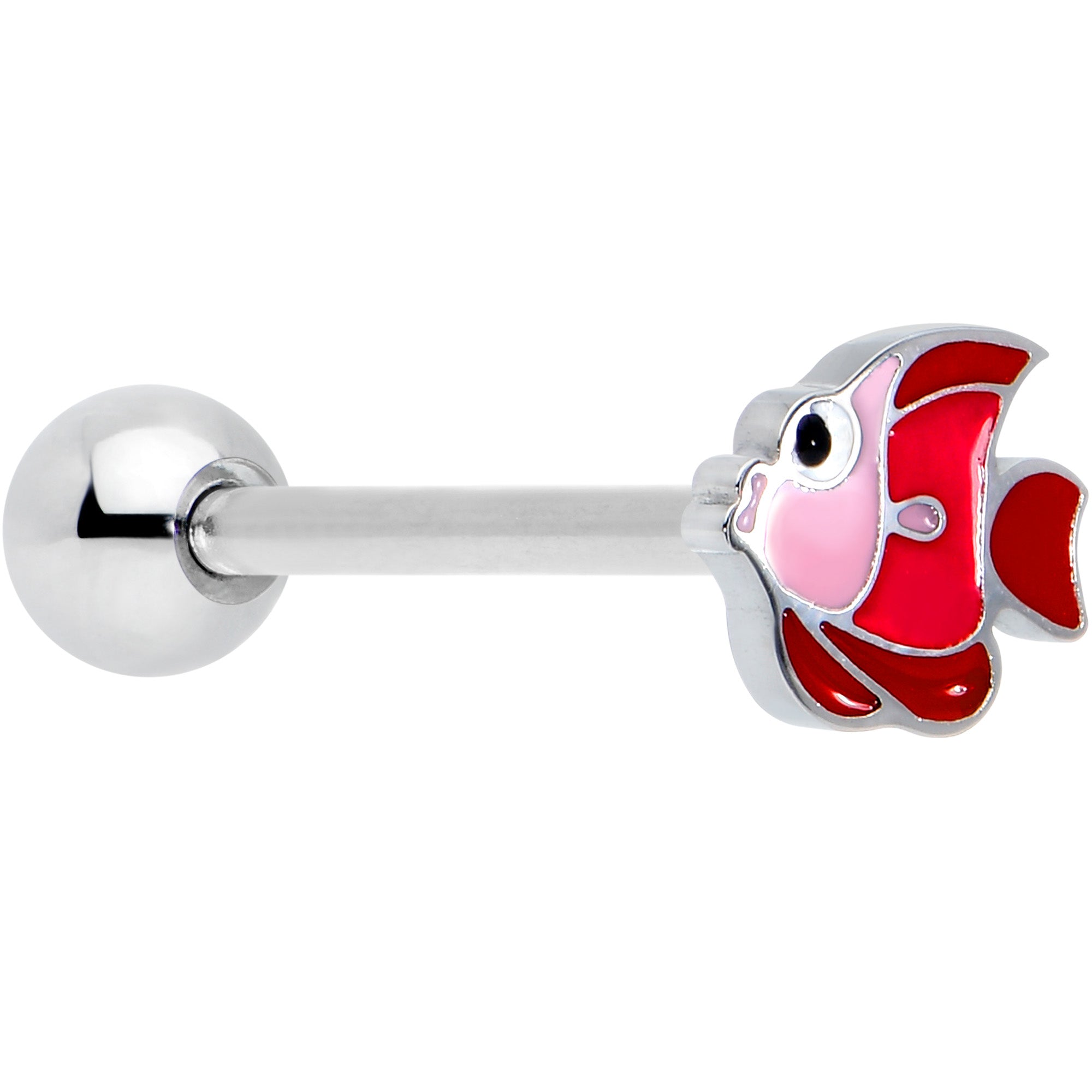 Brown Nautical Fish Barbell Tongue Ring