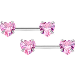 14 Gauge 1/2 Clear CZ Gem Threadless Barbell Nipple Ring Set – BodyCandy