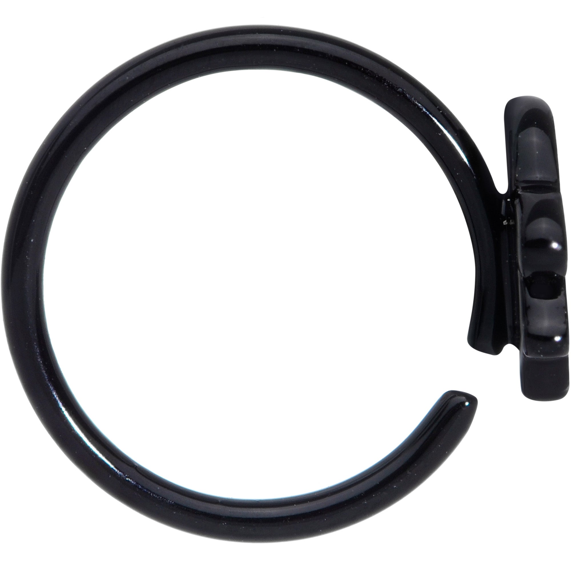 18 Gauge 3/8 Black Swimming Sloth Nose Hoop