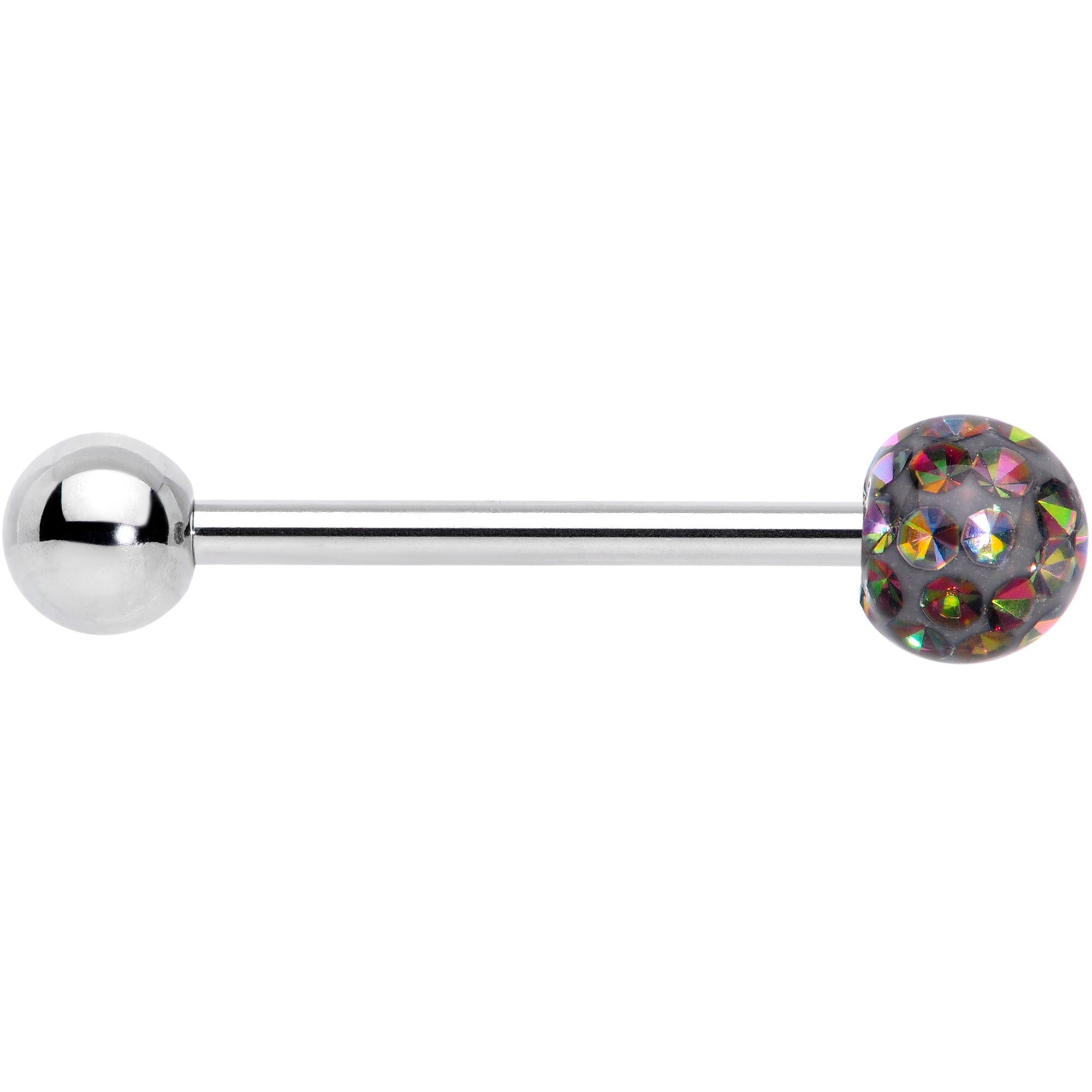 Vitrail Gem Disco Ball Internally Threaded Barbell Tongue Ring