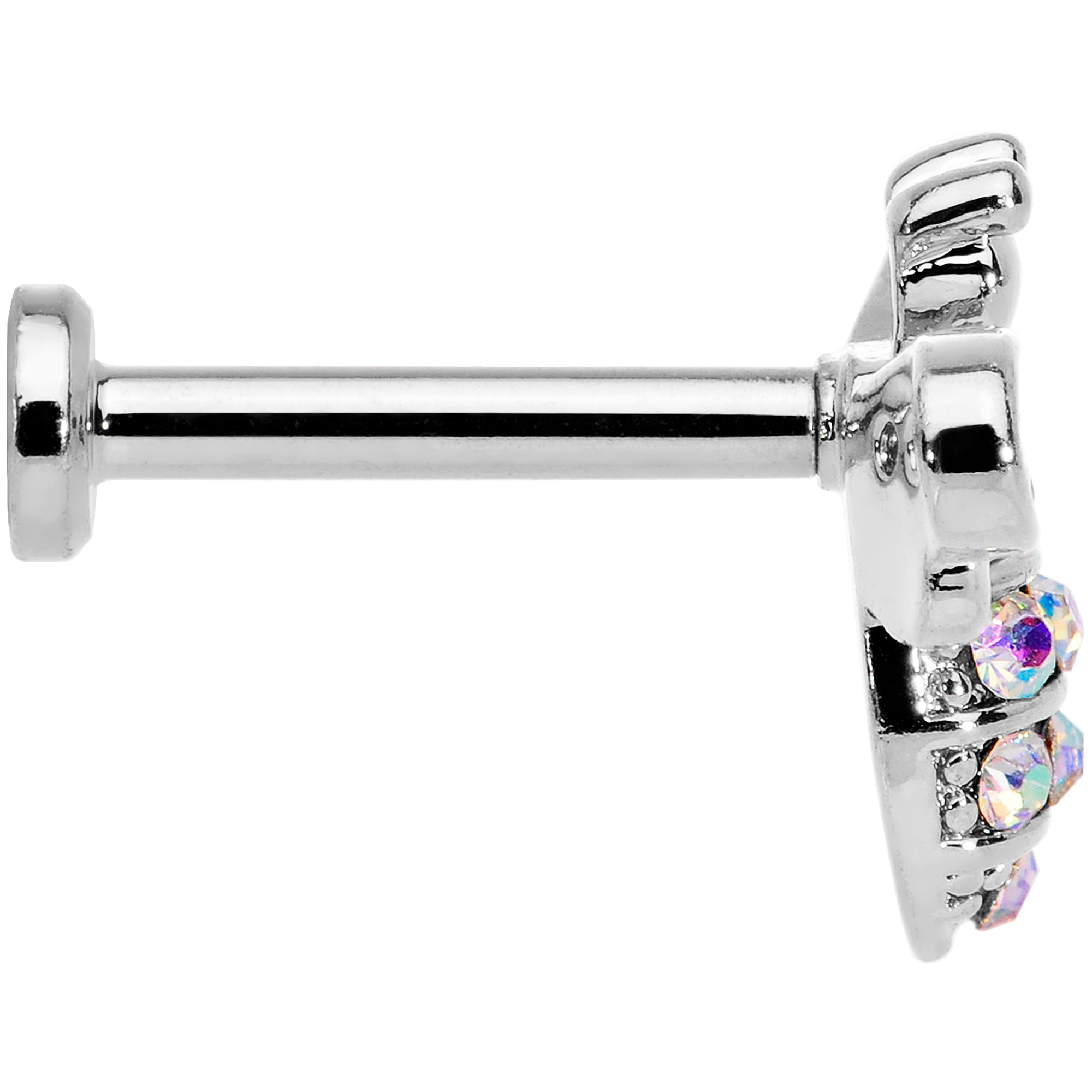 16 Gauge 5/16 Aurora CZ Gem Beauty Bee Internally Threaded Labret