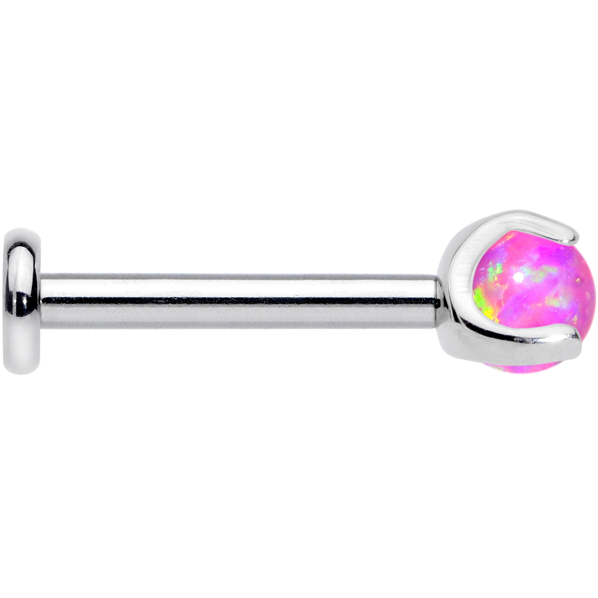 16 Gauge 5/16 Pink Synth Opal ASTM F-136 Implant Grade Titanium Internal Thread Labret