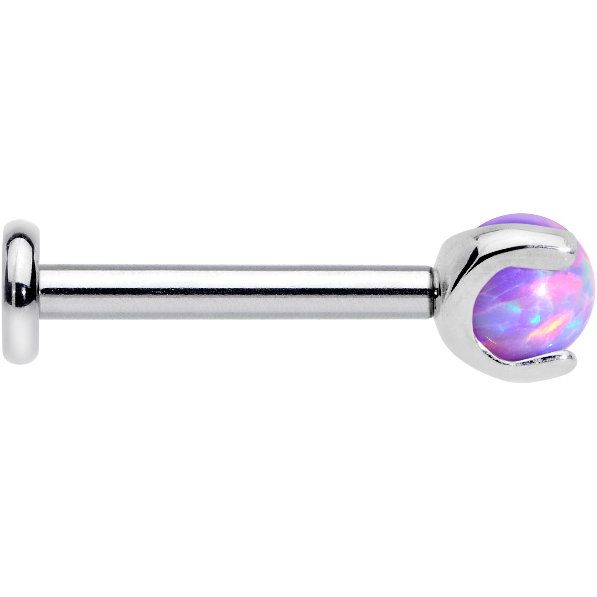 16 Gauge 5/16 Purple Synth Opal ASTM F-136 Implant Grade Titanium Internal Thread Labret