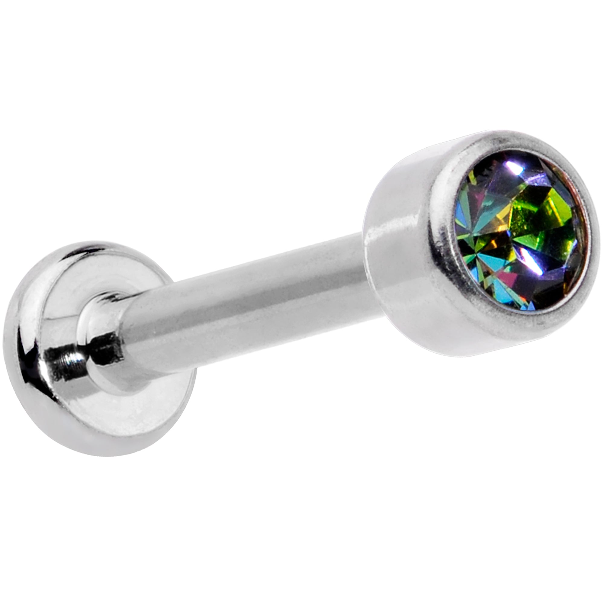 16 Gauge 5/16 Vitrail Gem Grade 23 Titanium Internally Threaded Labret