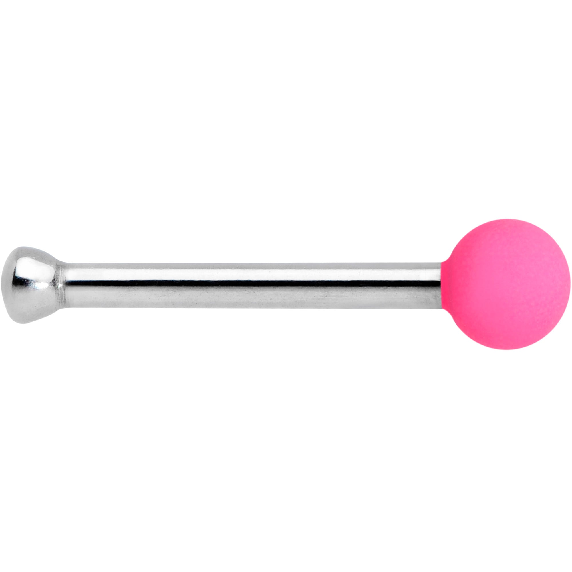 20 Gauge 1/4 Pink Matte 2mm Nose Bone