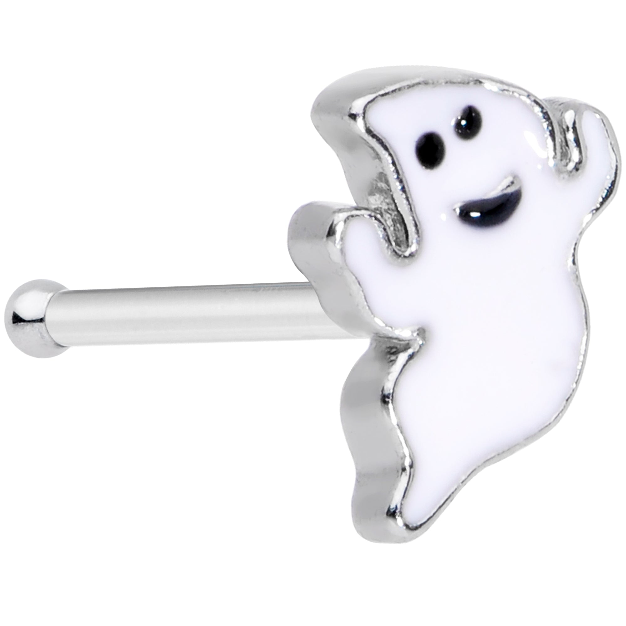 20 Gauge 1/4 Happy Ghost Halloween Nose Bone