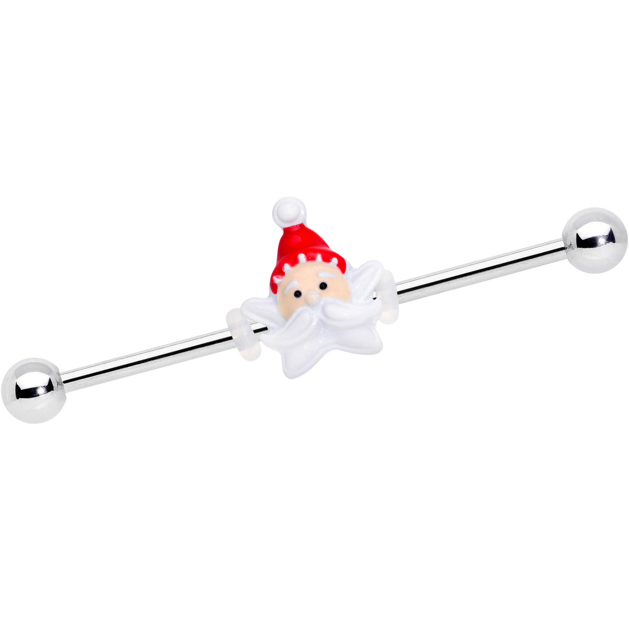 14 Gauge Santas Beard Holiday Christmas Industrial Barbell 38mm