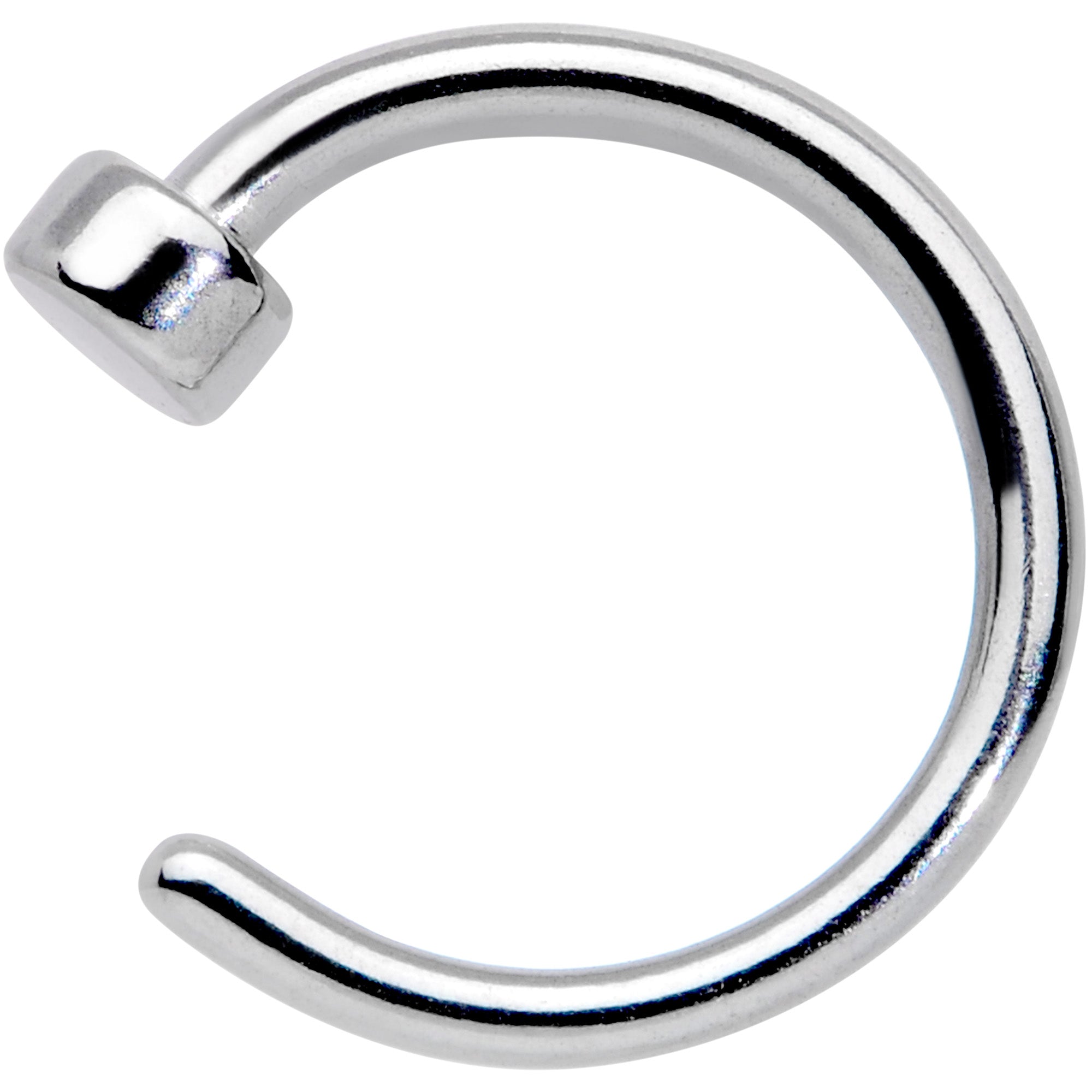 20 Gauge 1/4 Simple Disc Nose Hoop