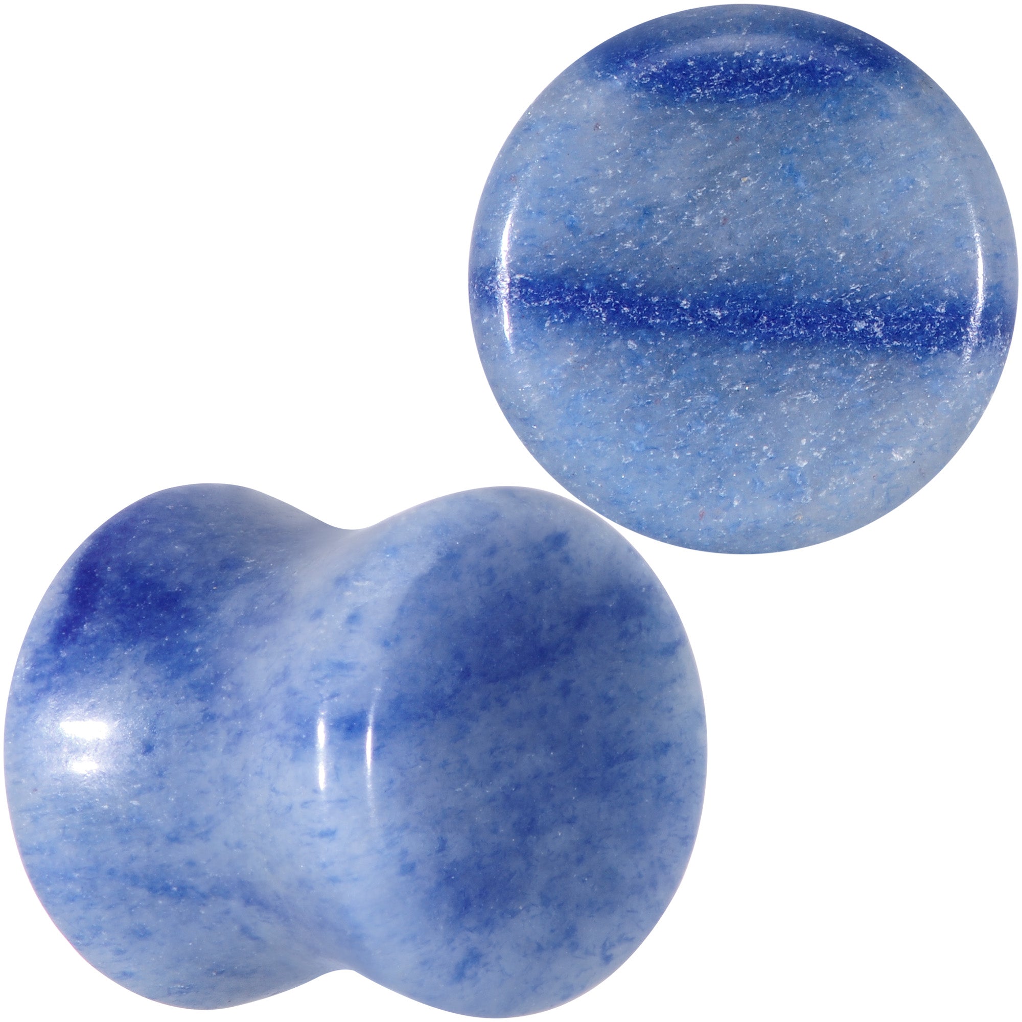 Natural Blue Aventurine Stone Saddle Plug Set