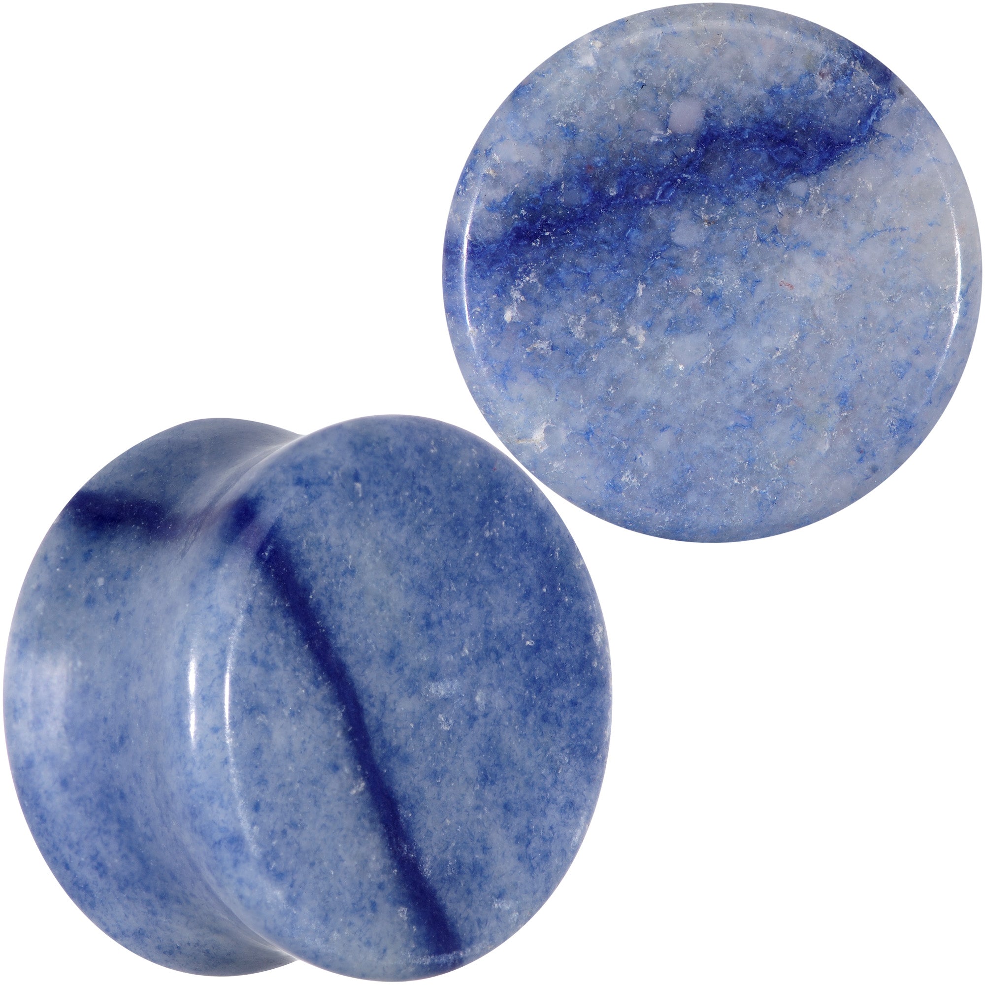 Natural Blue Aventurine Stone Saddle Plug Set