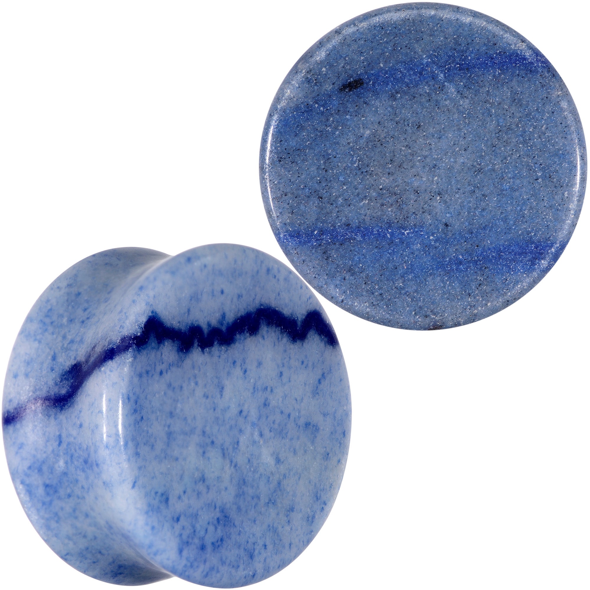 Natural Blue Aventurine Stone Saddle Plug Set