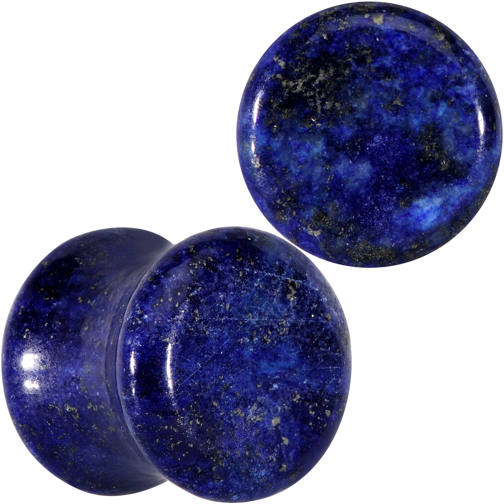 Natural Blue Lapis Stone Saddle Plug Set