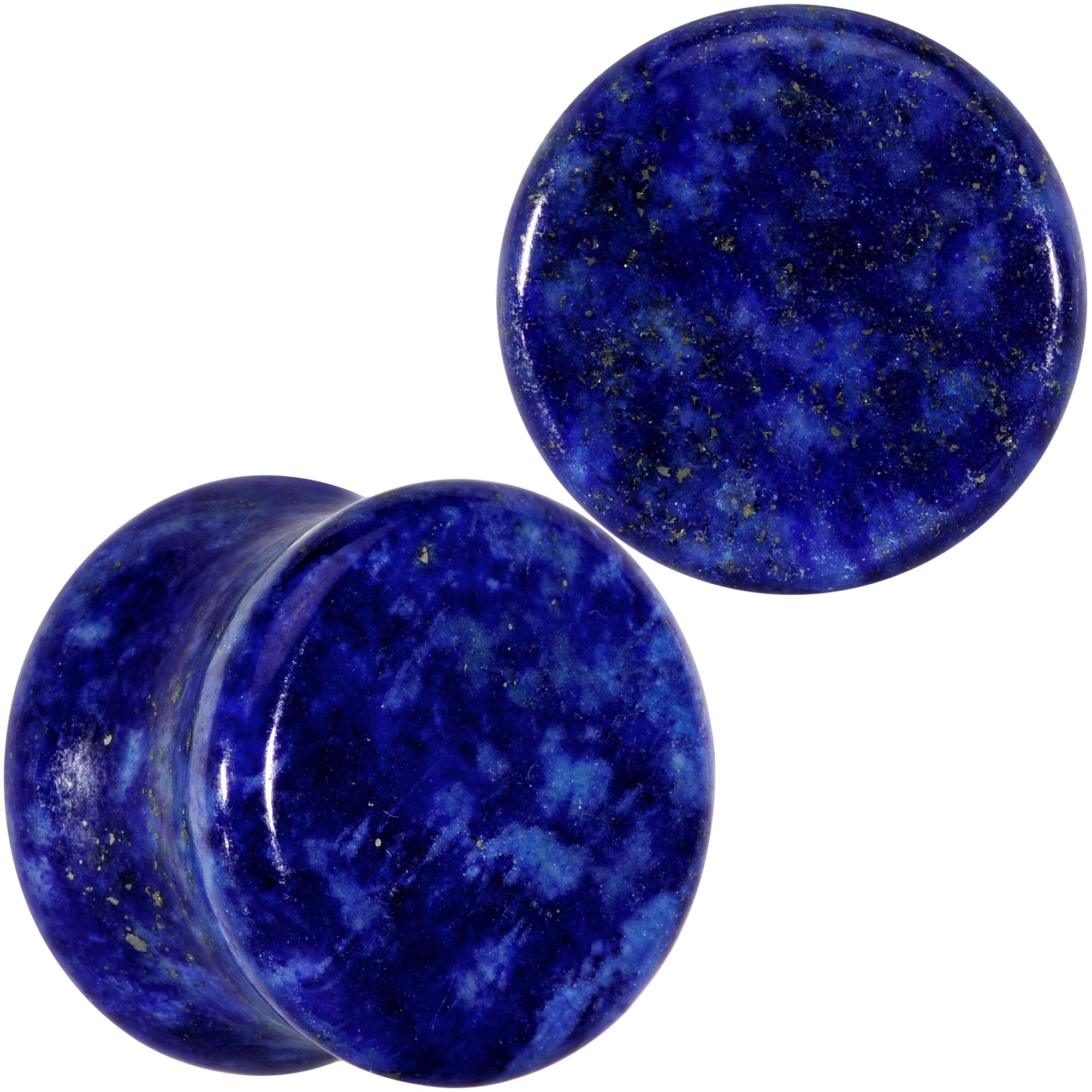 Natural Blue Lapis Stone Saddle Plug Set