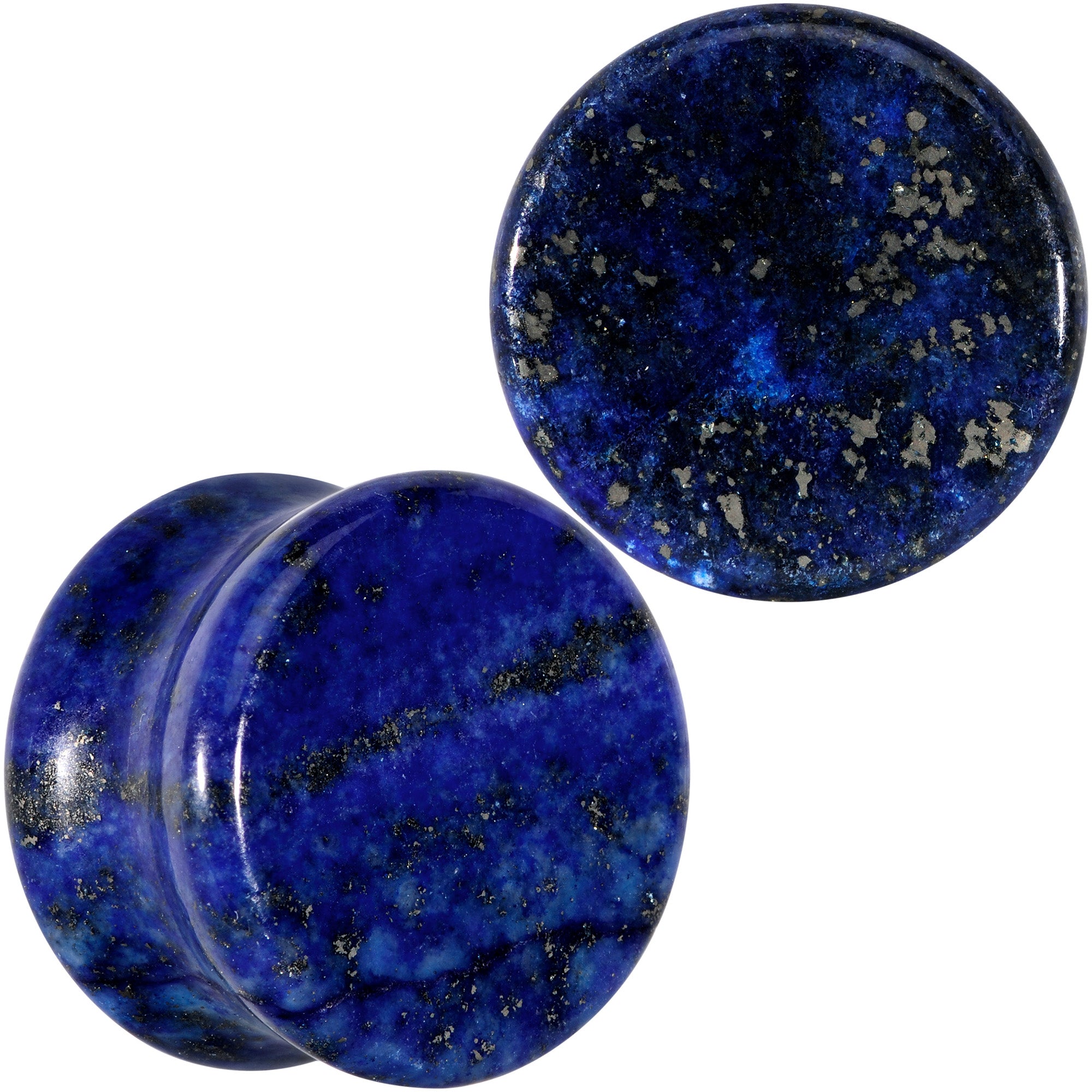 Natural Blue Lapis Stone Saddle Plug Set