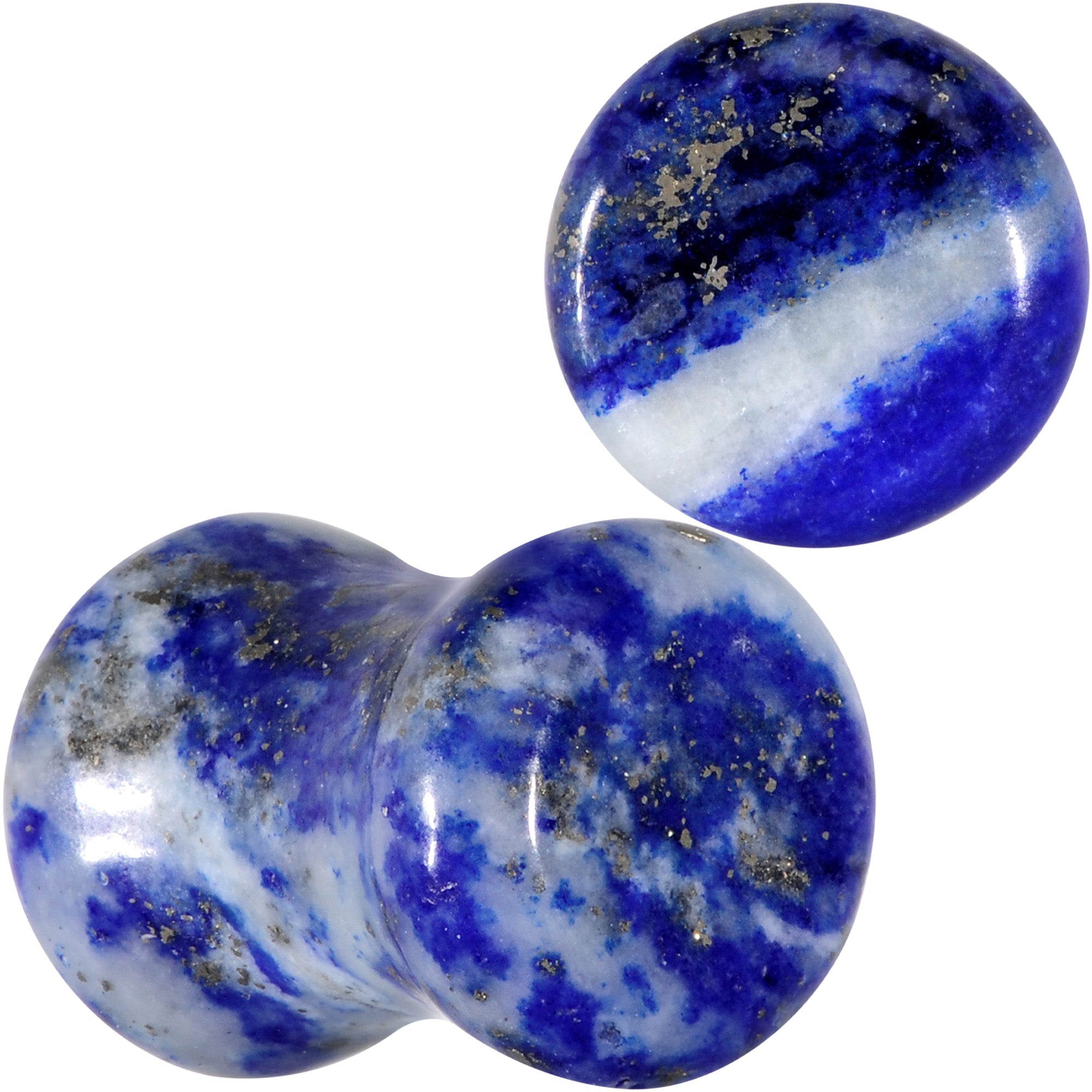 Natural Blue Lapis Stone Saddle Plug Set