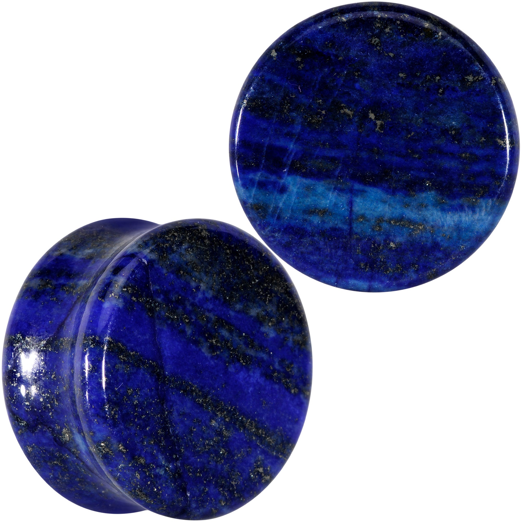 Natural Blue Lapis Stone Saddle Plug Set