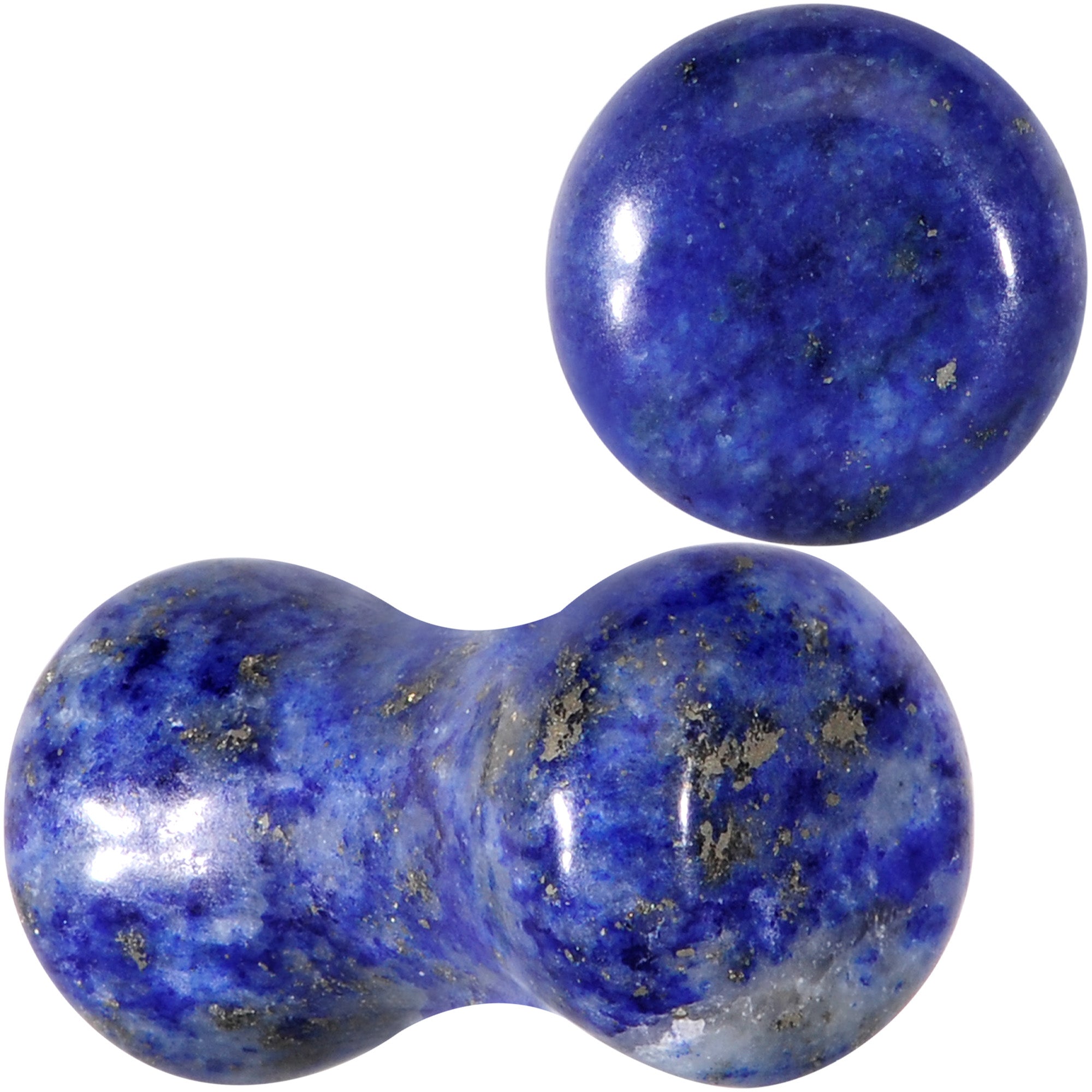 Natural Blue Lapis Stone Saddle Plug Set