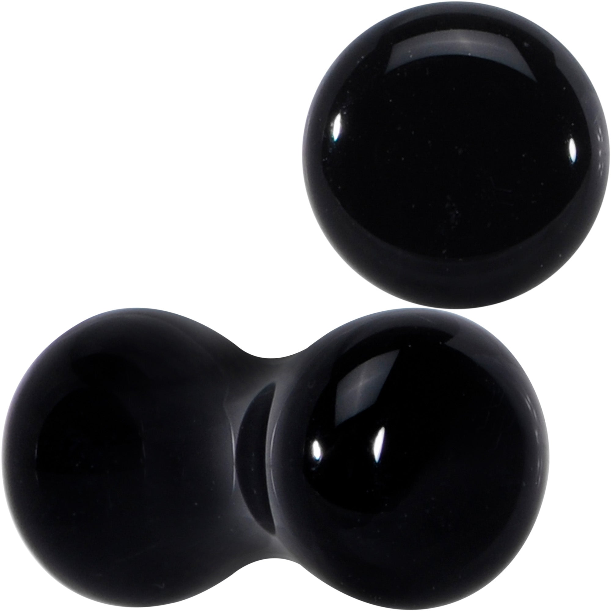 Natural Black Agate Stone Saddle Plug Set