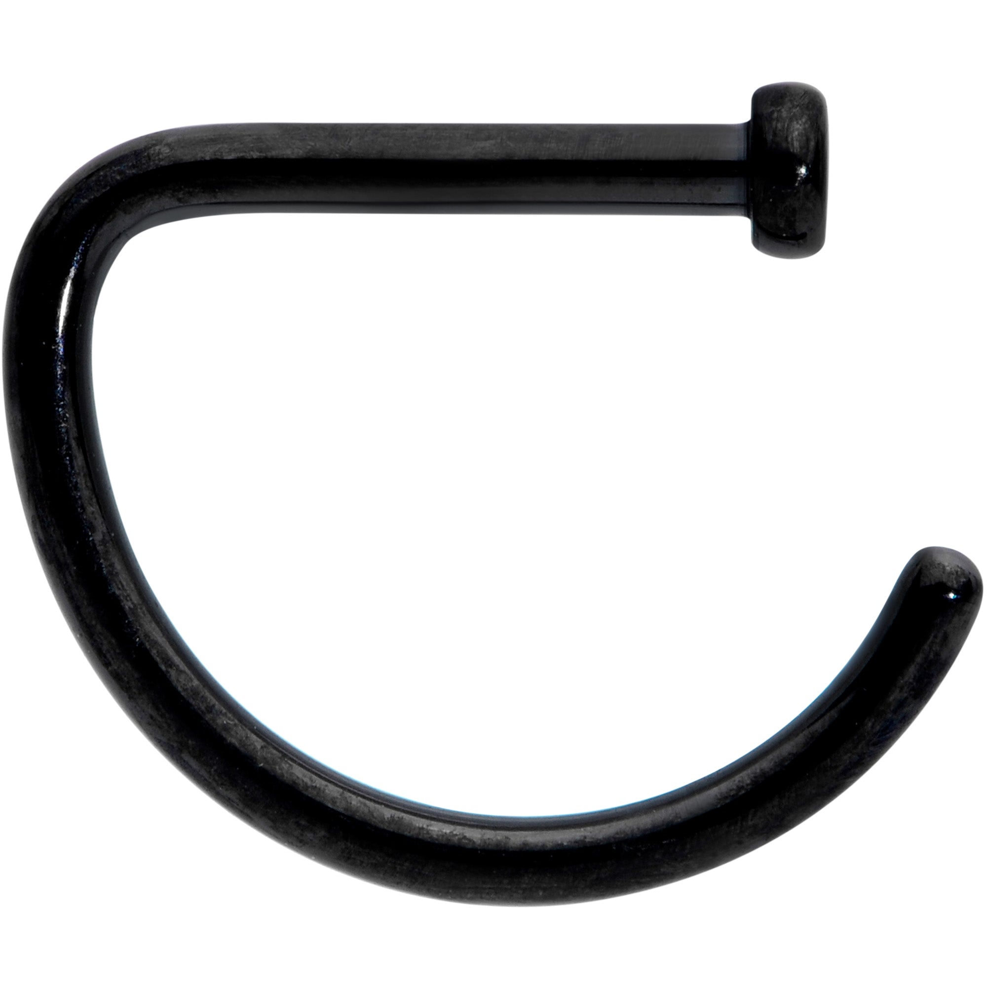 18 Gauge 5/16 Black Grade 23 Titanium D Shape Nose Hoop