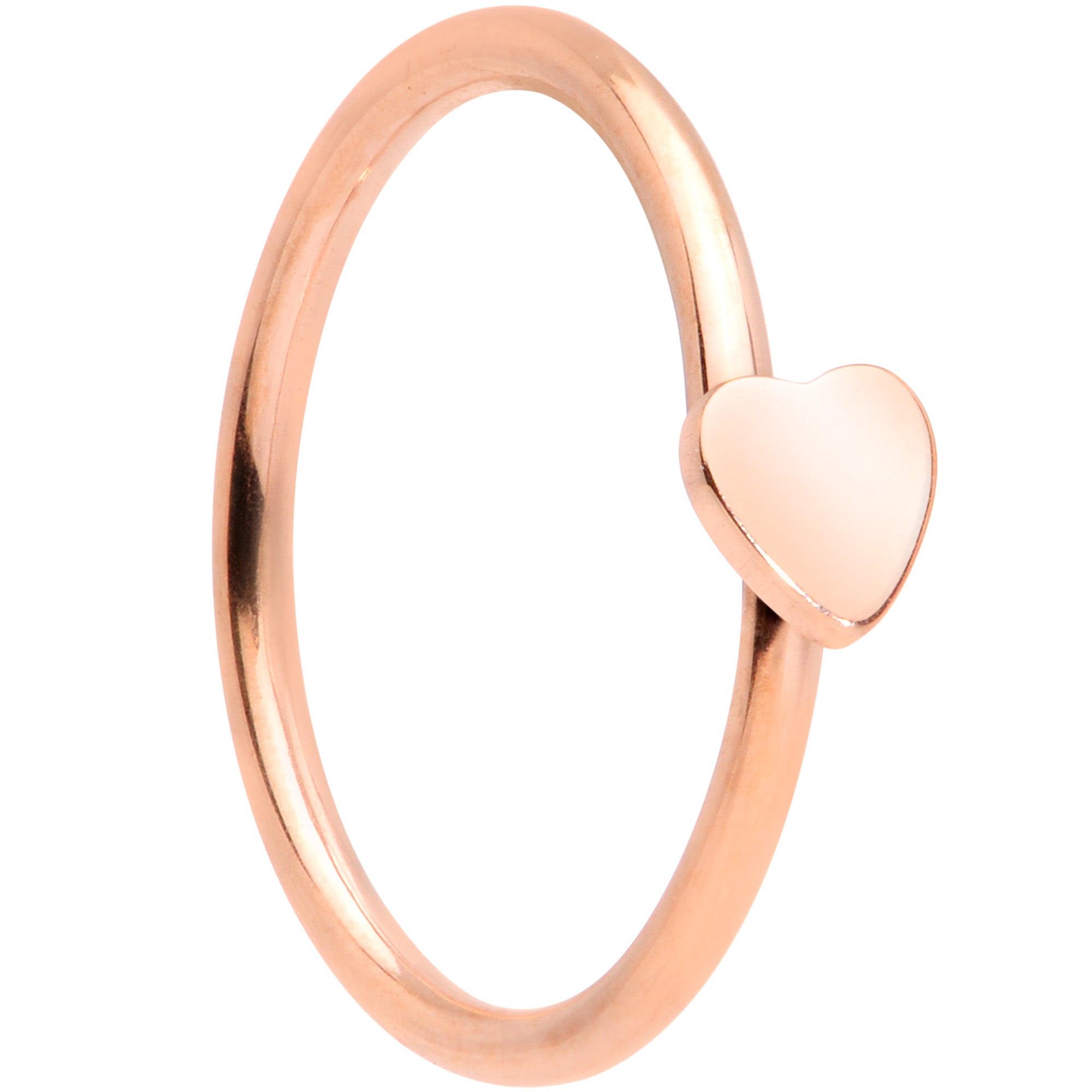 20 Gauge 5/16 Rose Gold Tone Have A Heart Valentines Day Nose Hoop