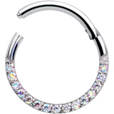 16 Gauge 3/8 Aurora Gem Paved Elegance Hinged Segment Ring – BodyCandy