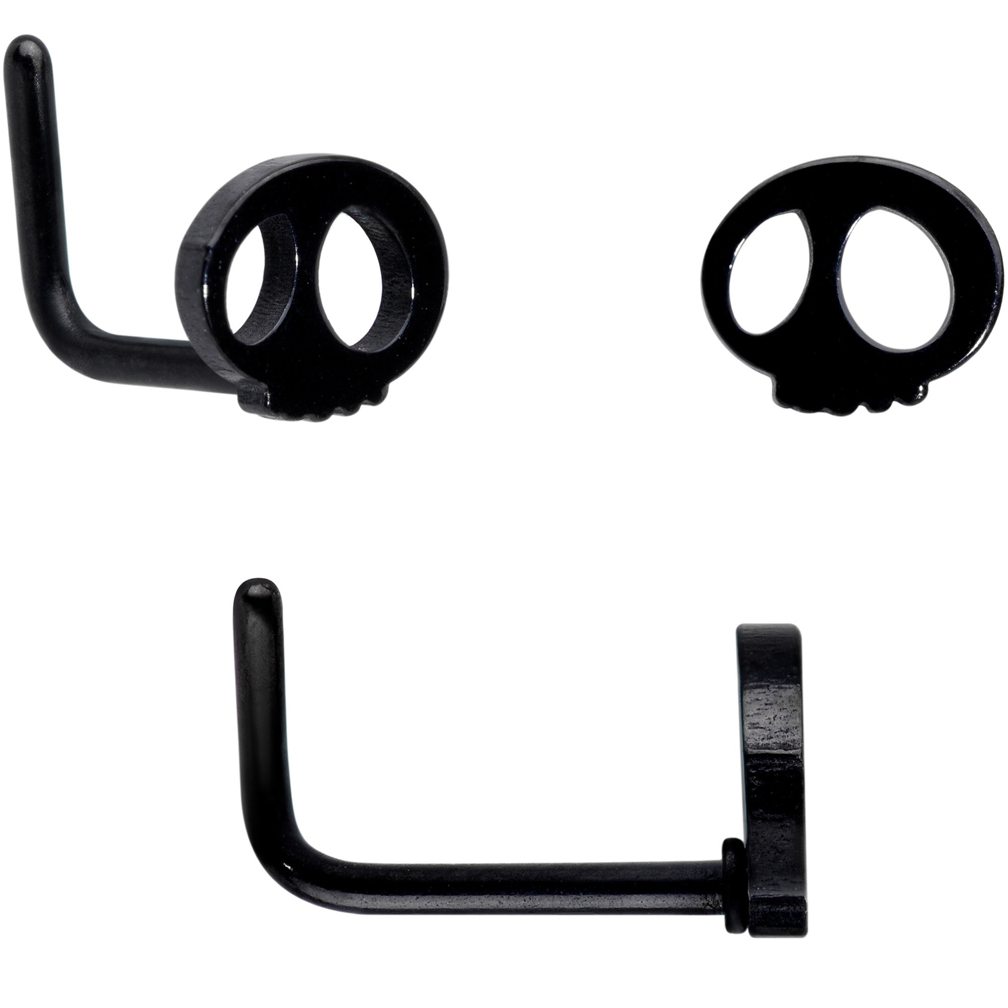 16 Gauge 20 Gauge Black Halloween Cartilage Labret Nose Ring Set of 3