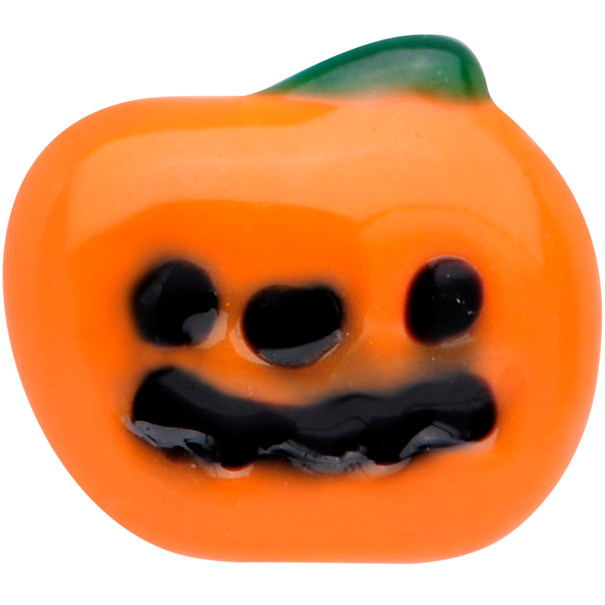 20 Gauge 1/4 Black Happy Little Pumpkin Halloween Nose Bone