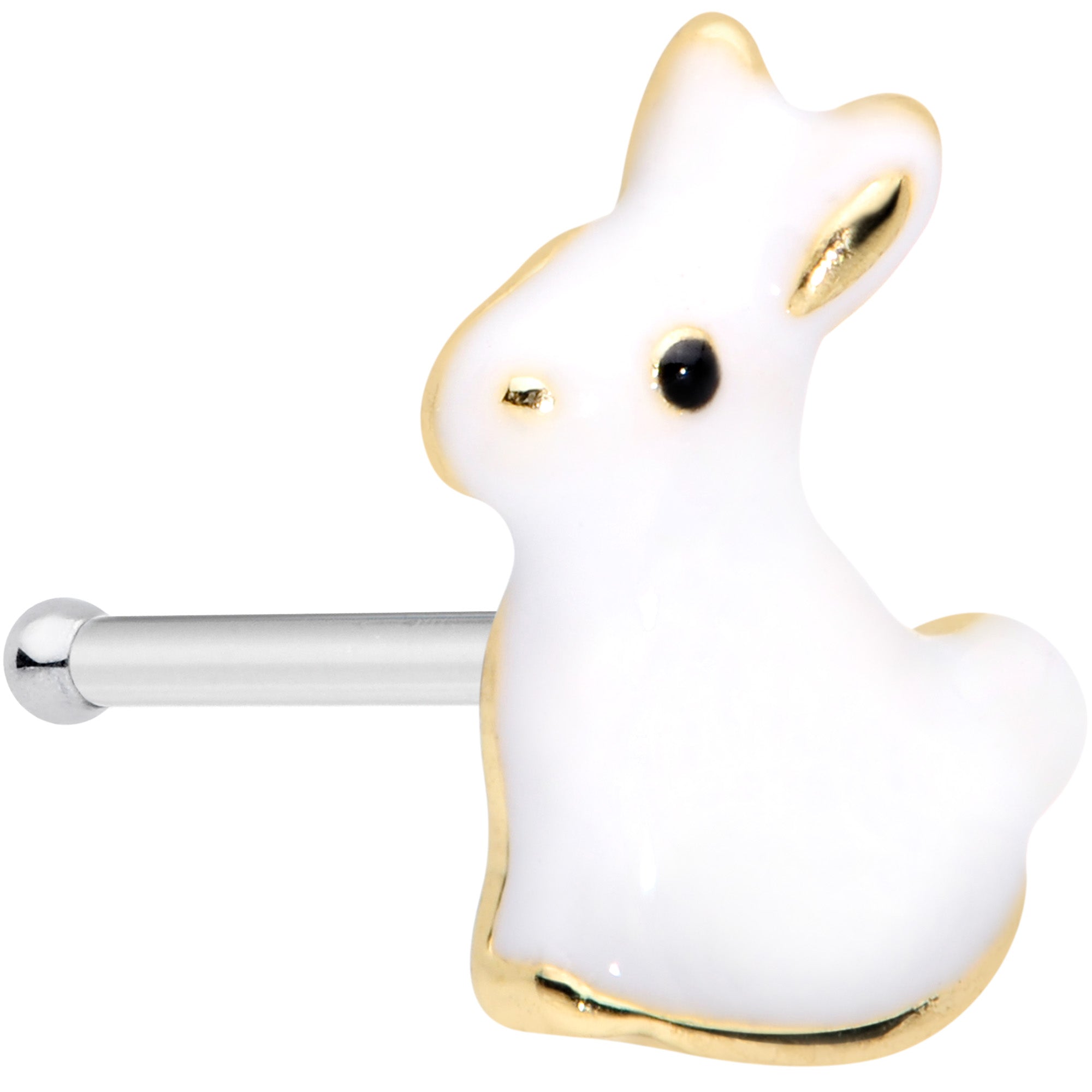 20 Gauge 1/4 White Rabbit Easter Bunny Nose Bone