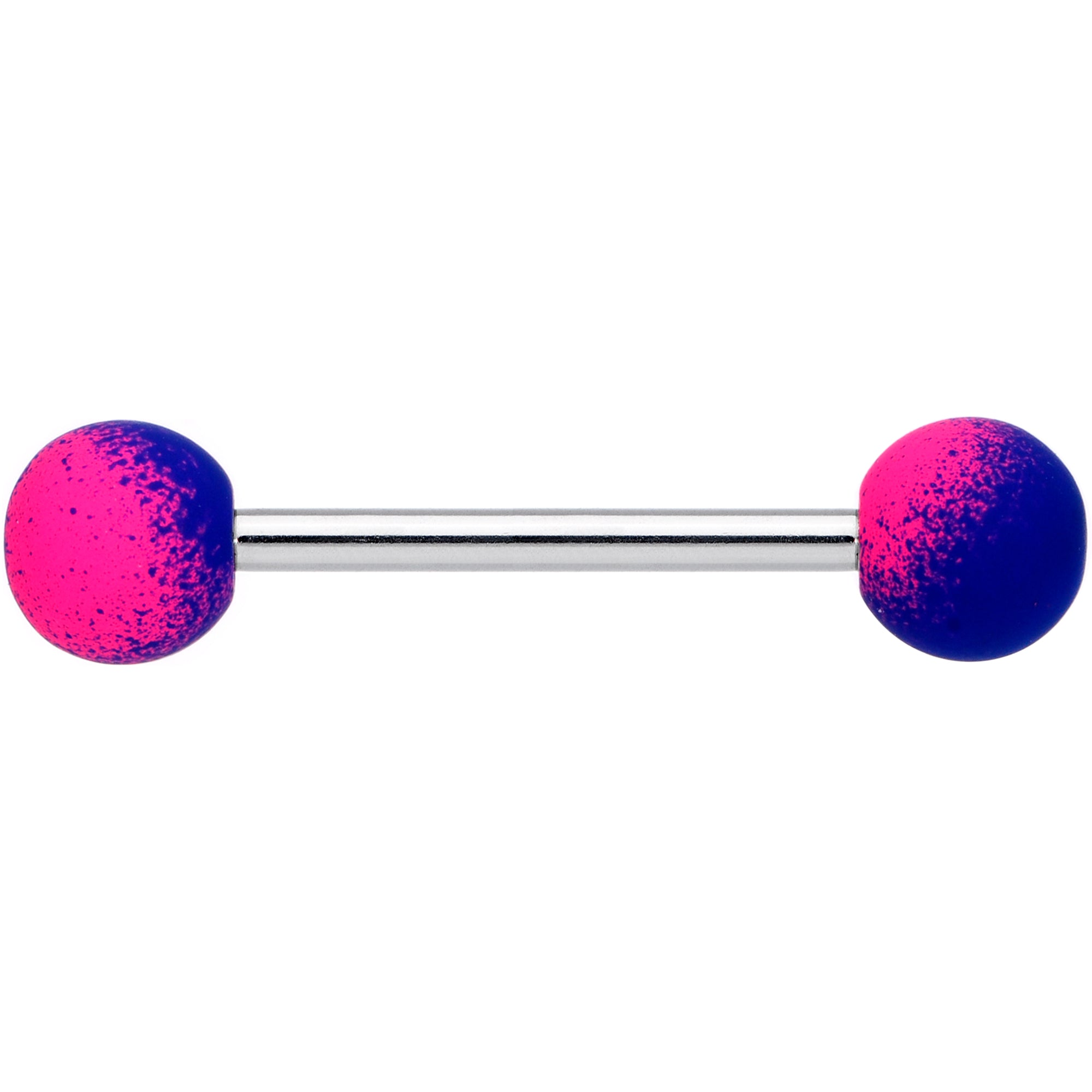 Pink Blue Ombre Soft Finish Barbell Tongue Ring