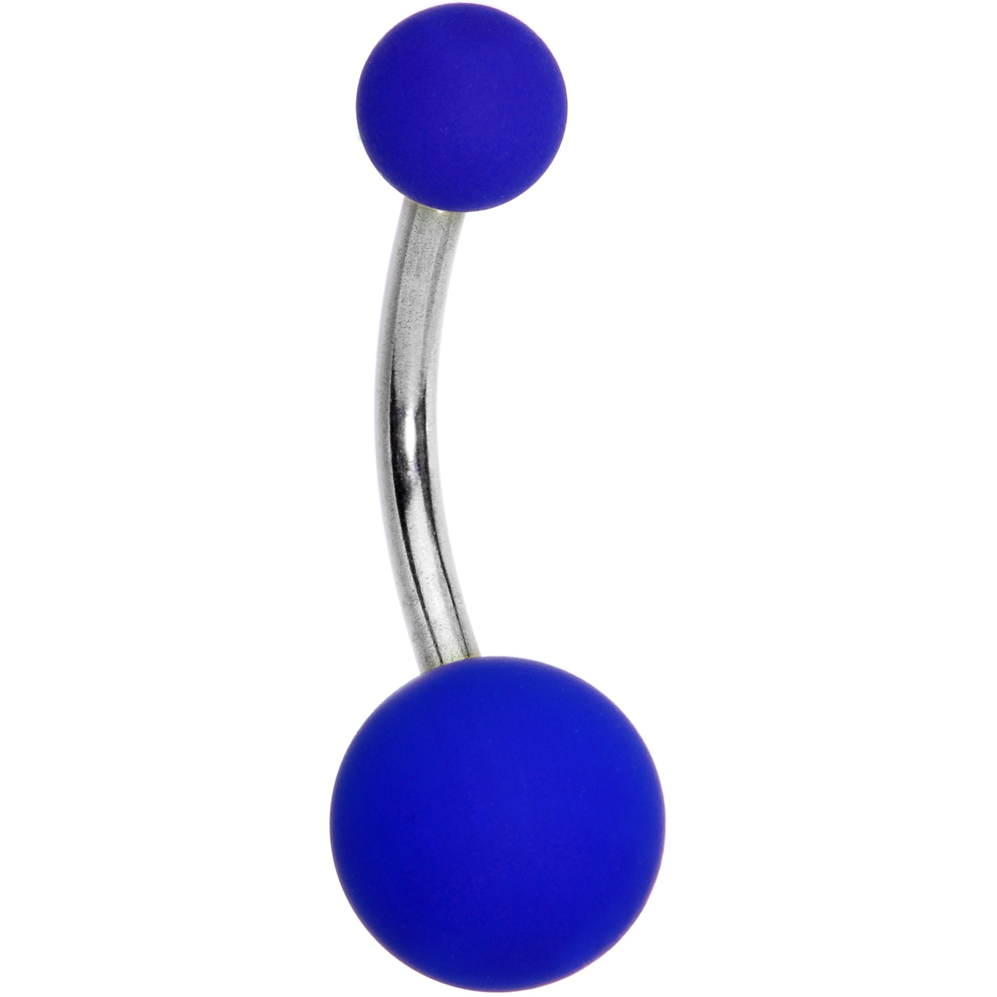 Bright Blue Soft Finish Belly Ring