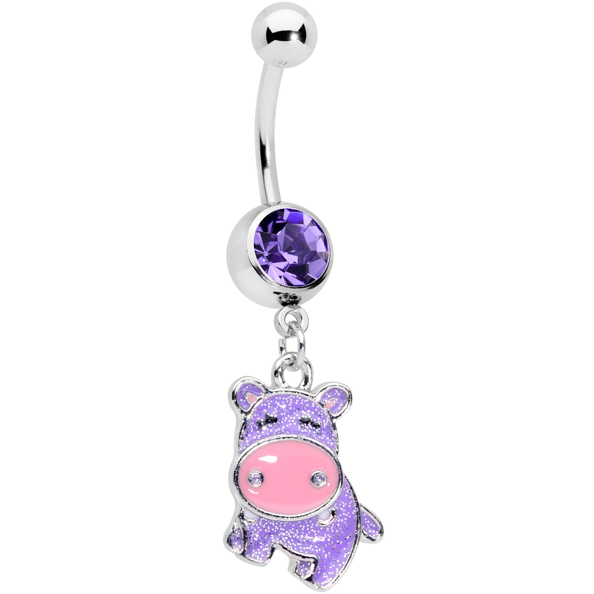 Pig belly hot sale button ring