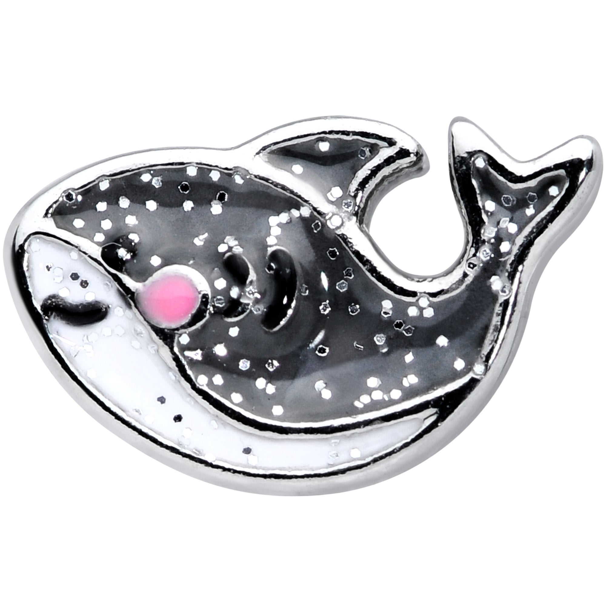 18 Gauge 3/8 Sweet Smiling Whale Nose Nose Hoop