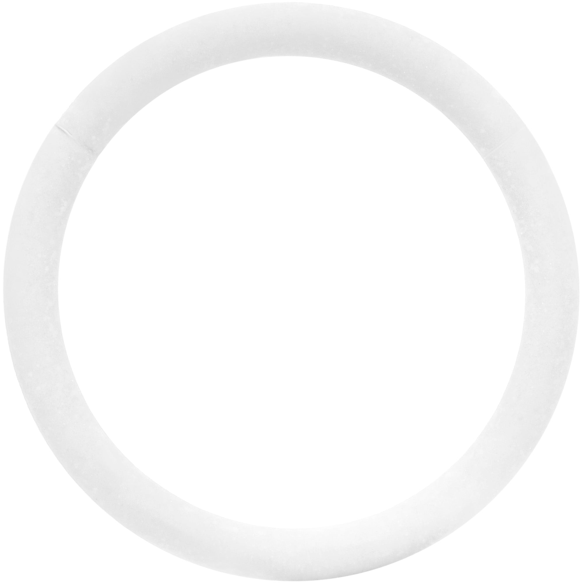 18 Gauge 3/8 White Matte Cartilage Hinged Segment Ring