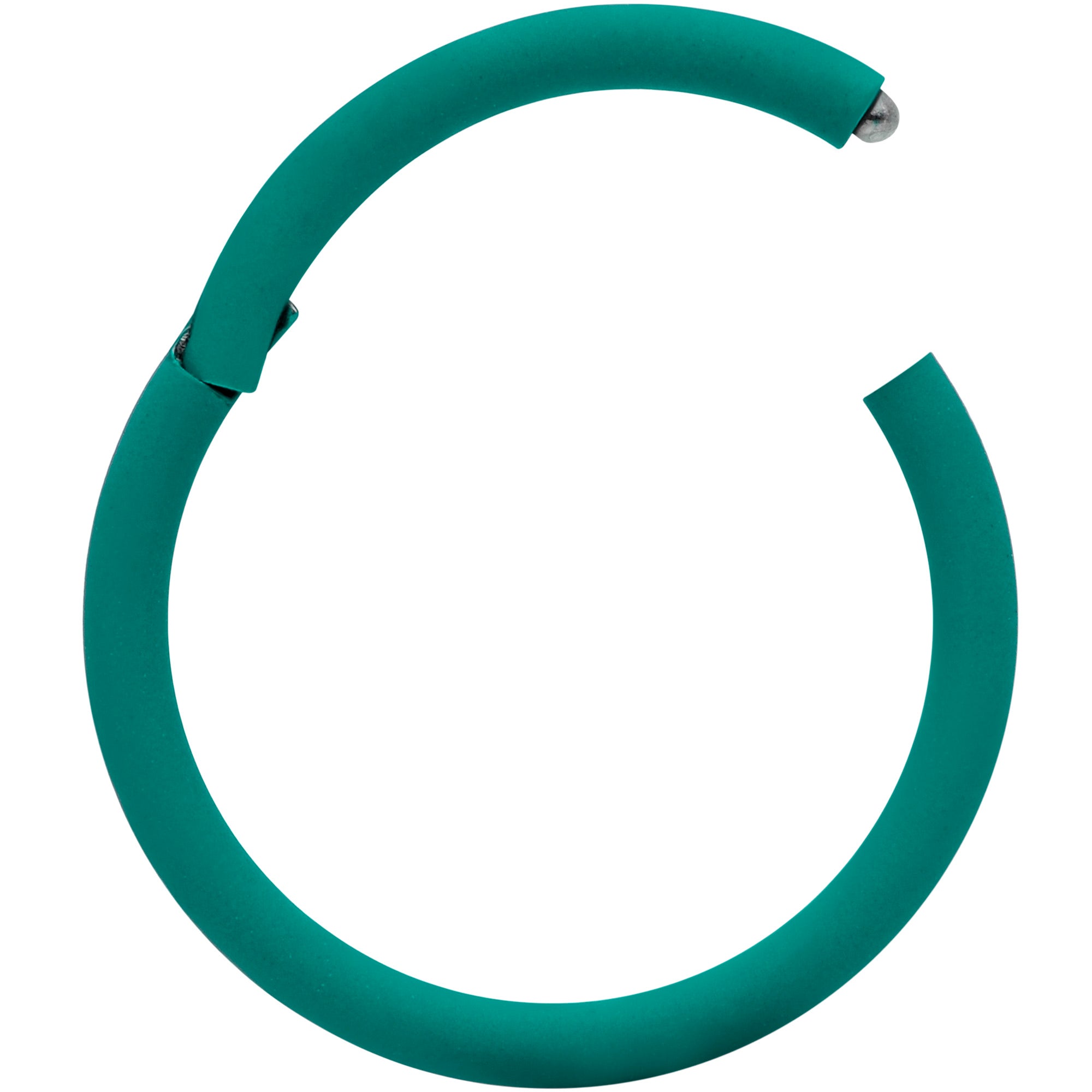 18 Gauge 3/8 Teal Matte Cartilage Hinged Segment Ring