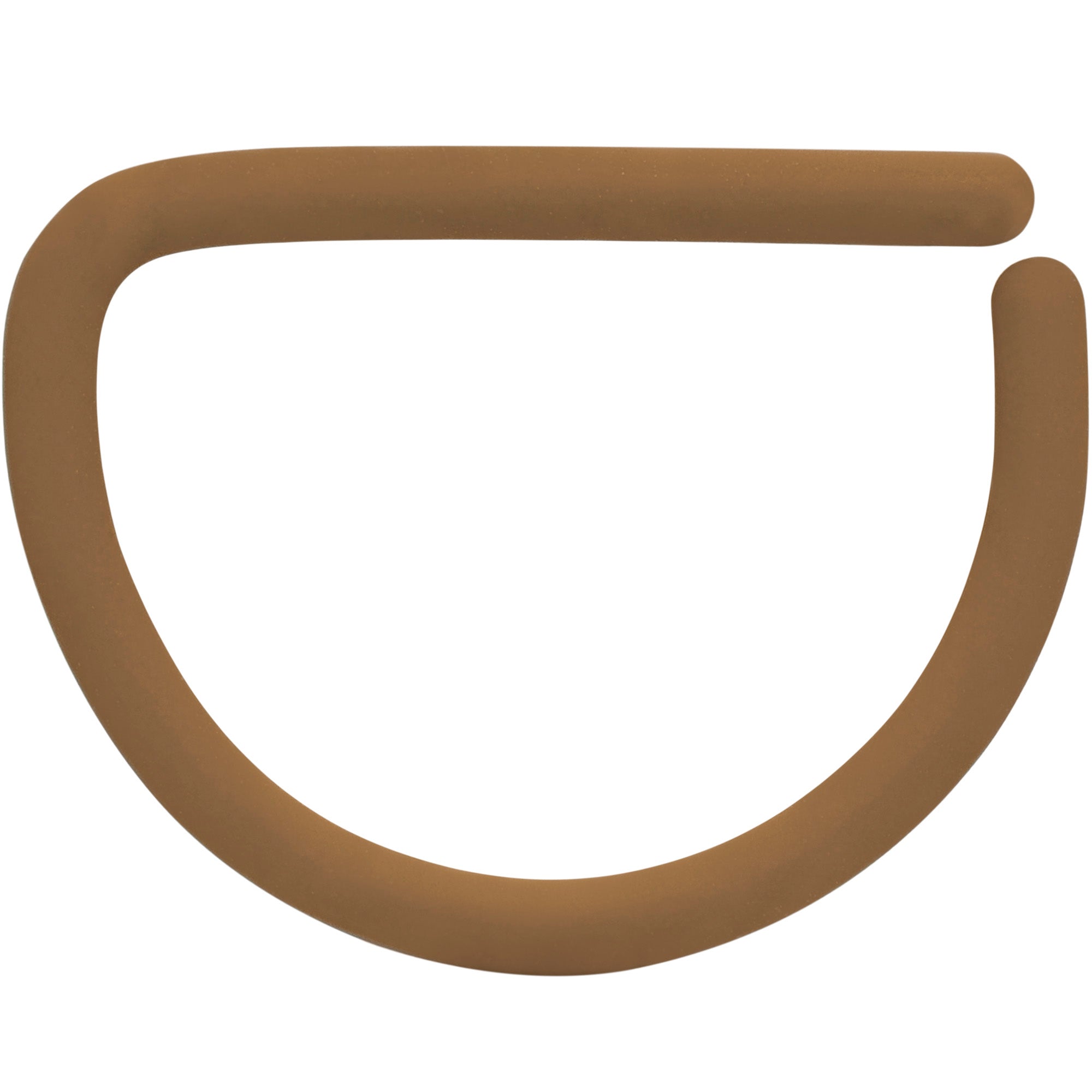 18 Gauge 3/8 Light Brown Matte D Shape Septum Ring