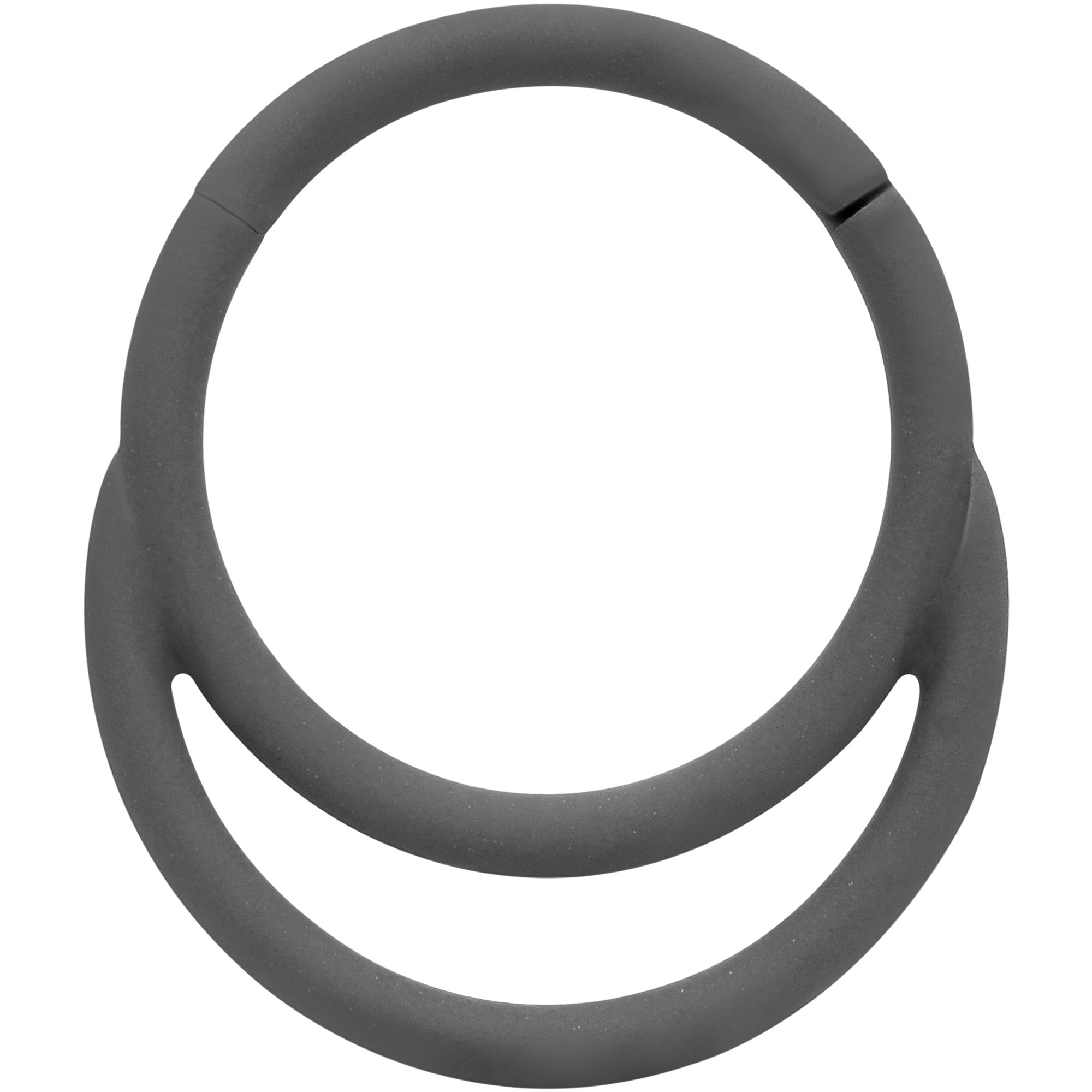 18 Gauge 3/8 Grey Matte Double Circle Hinged Segment Ring