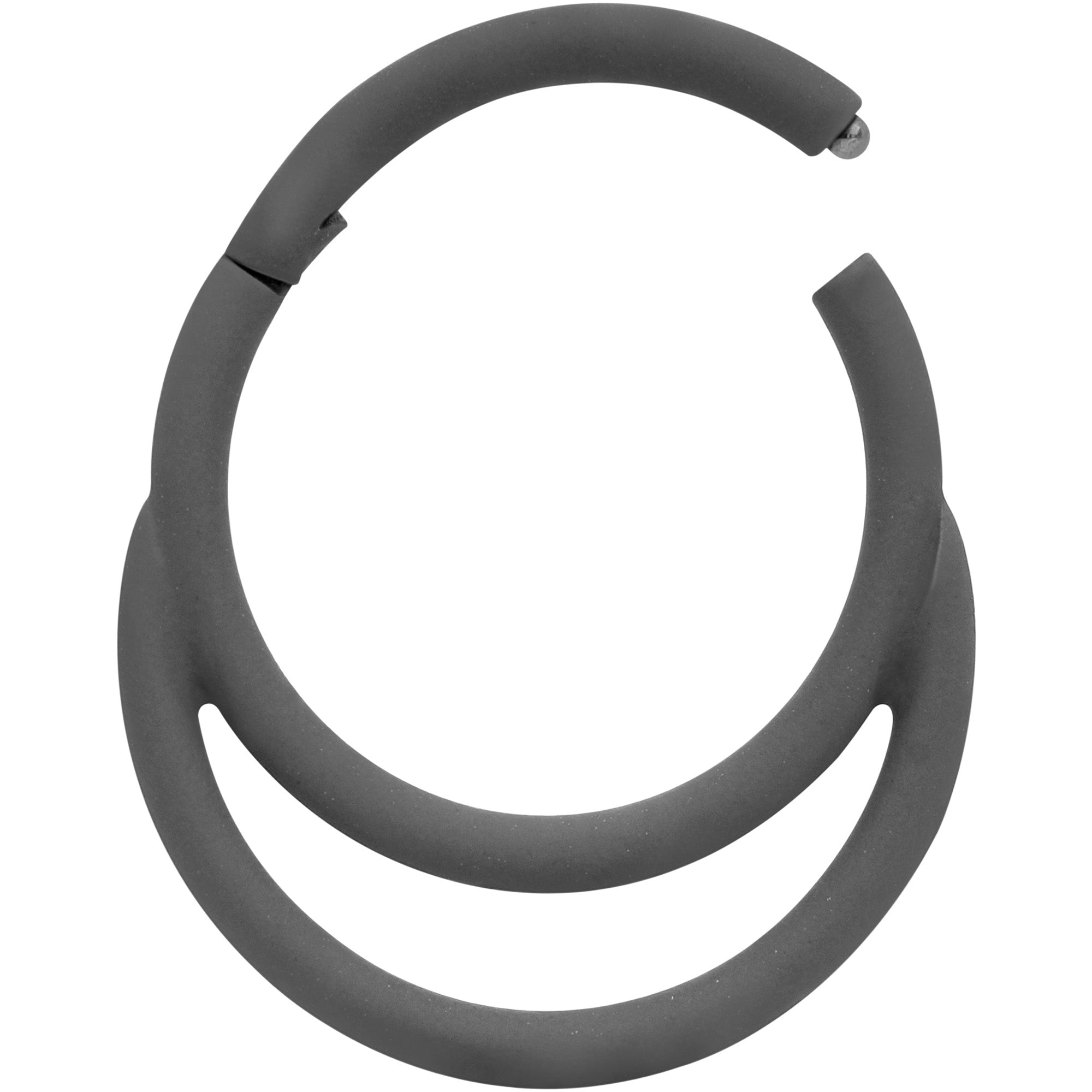 18 Gauge 3/8 Grey Matte Double Circle Hinged Segment Ring