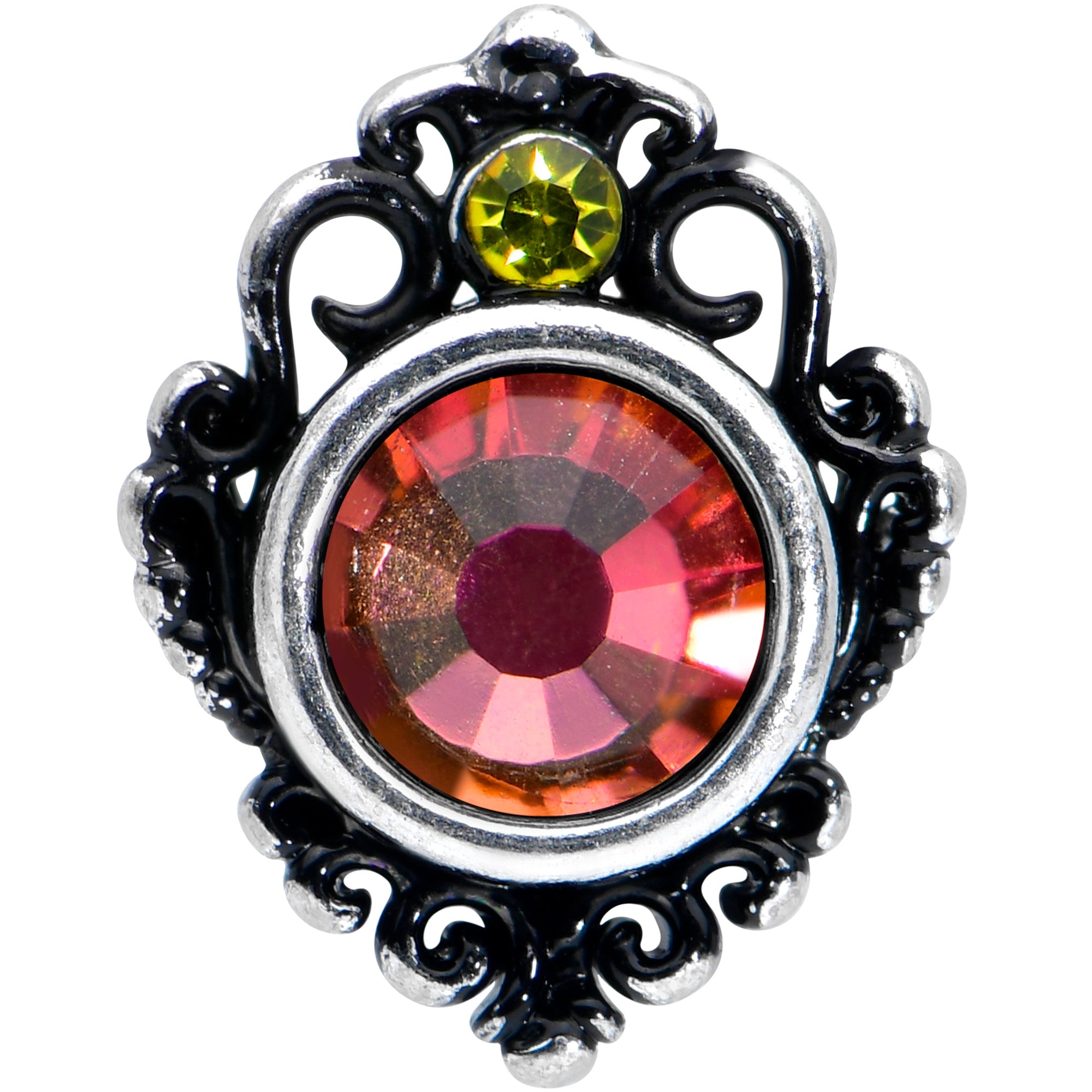 16 Gauge 5/16 Green Orange Tourmaline Fire Labret Monroe Tragus