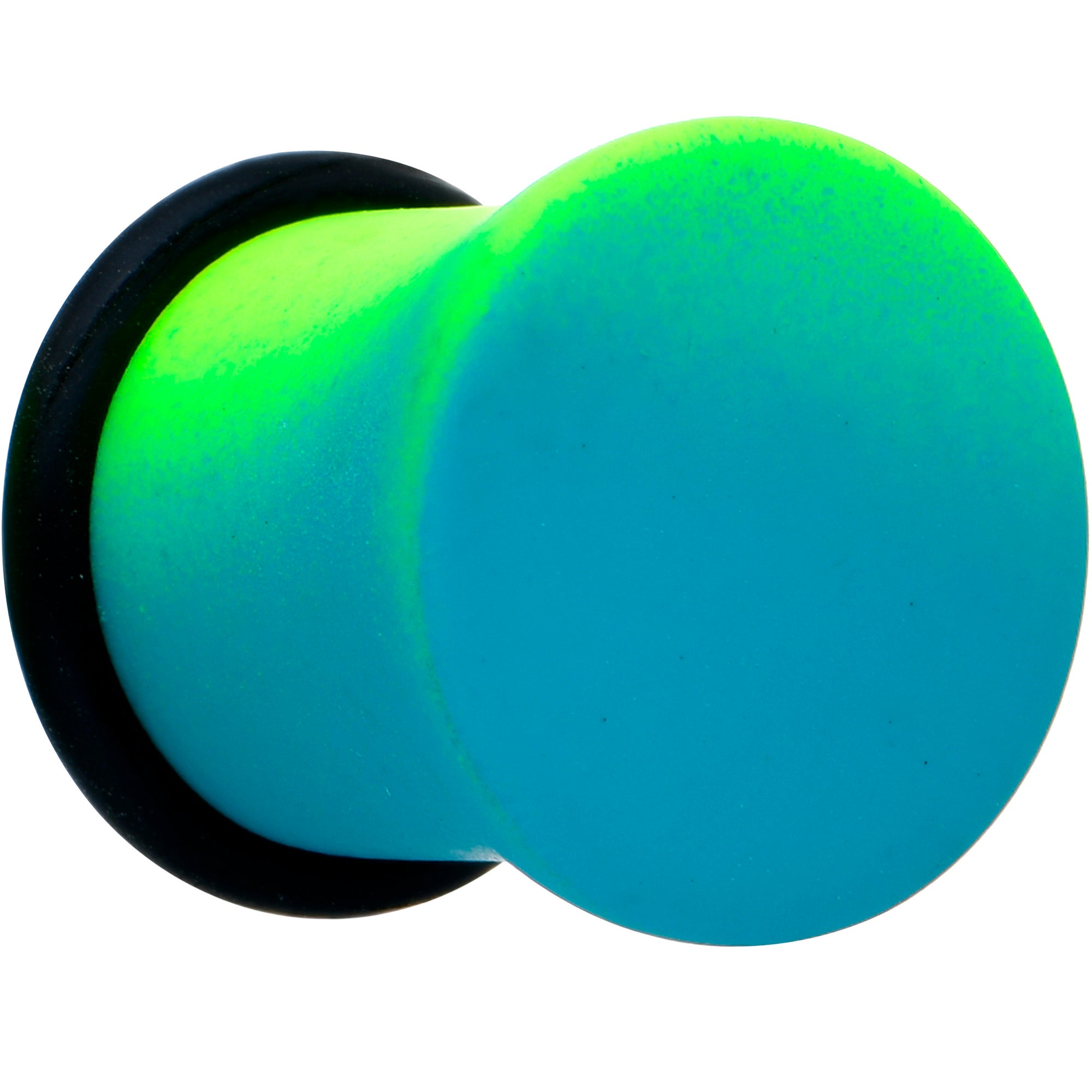 Green Blue Ombre Matte Acrylic Single Flare Plug Set