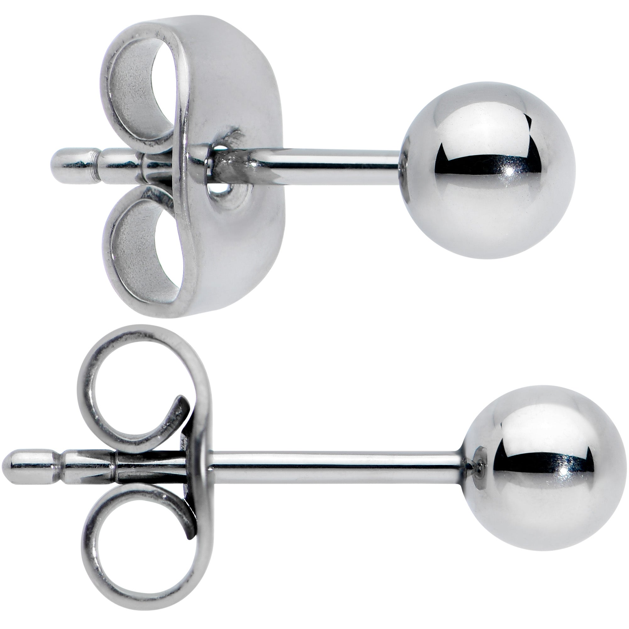 20 Gauge 4mm Ball End Grade 23 Titanium Post Stud Earrings