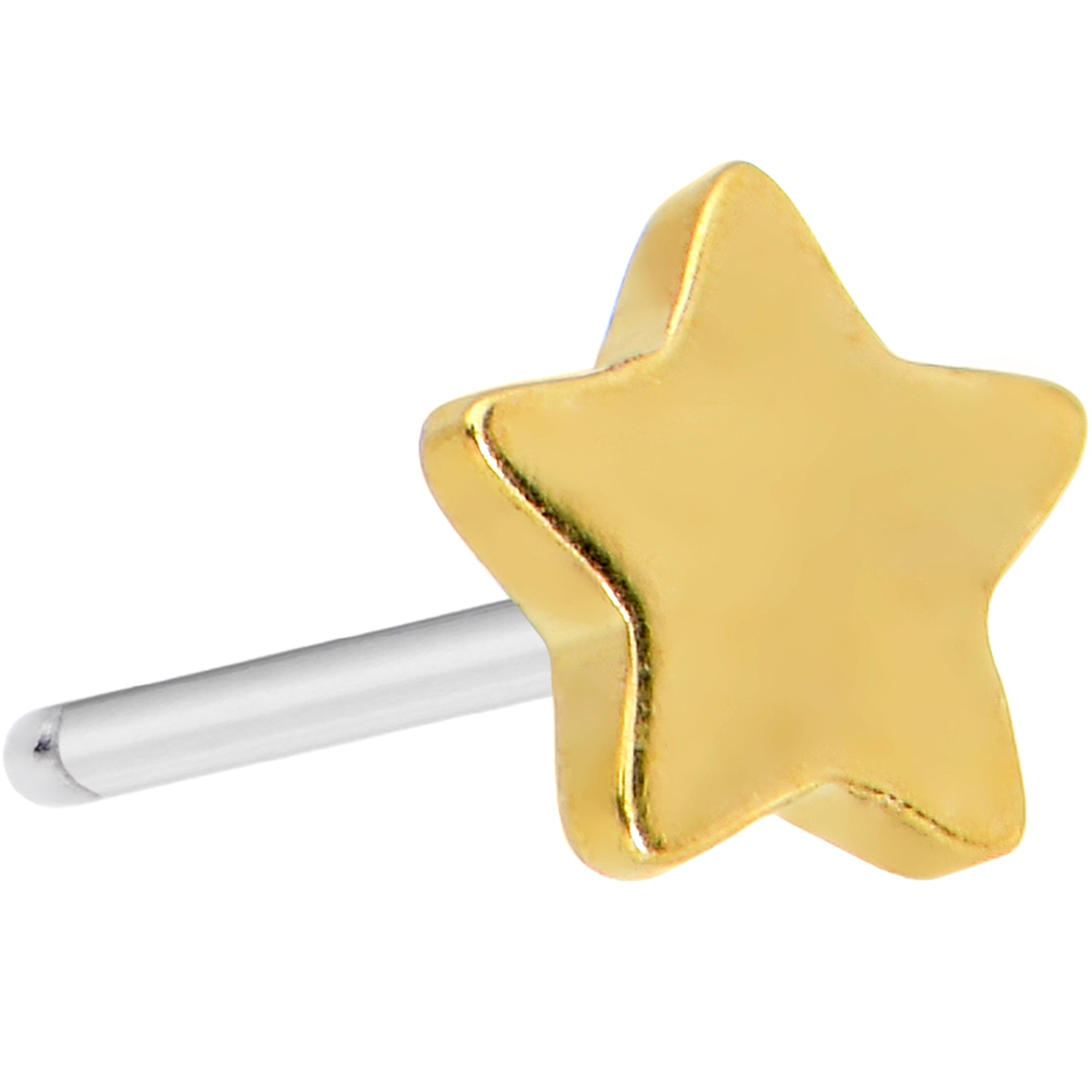 Implant Grade 23 Titanium Gold Tone Star Threadless Push In Top