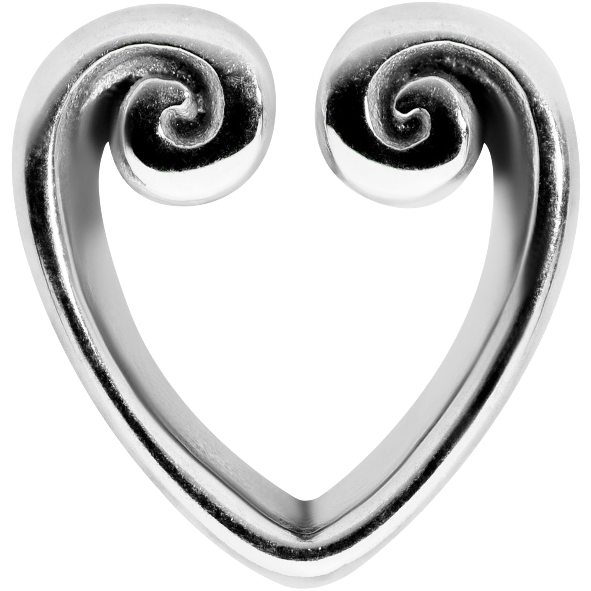 Curled Heart Valentines Day Tunnel Plug Set