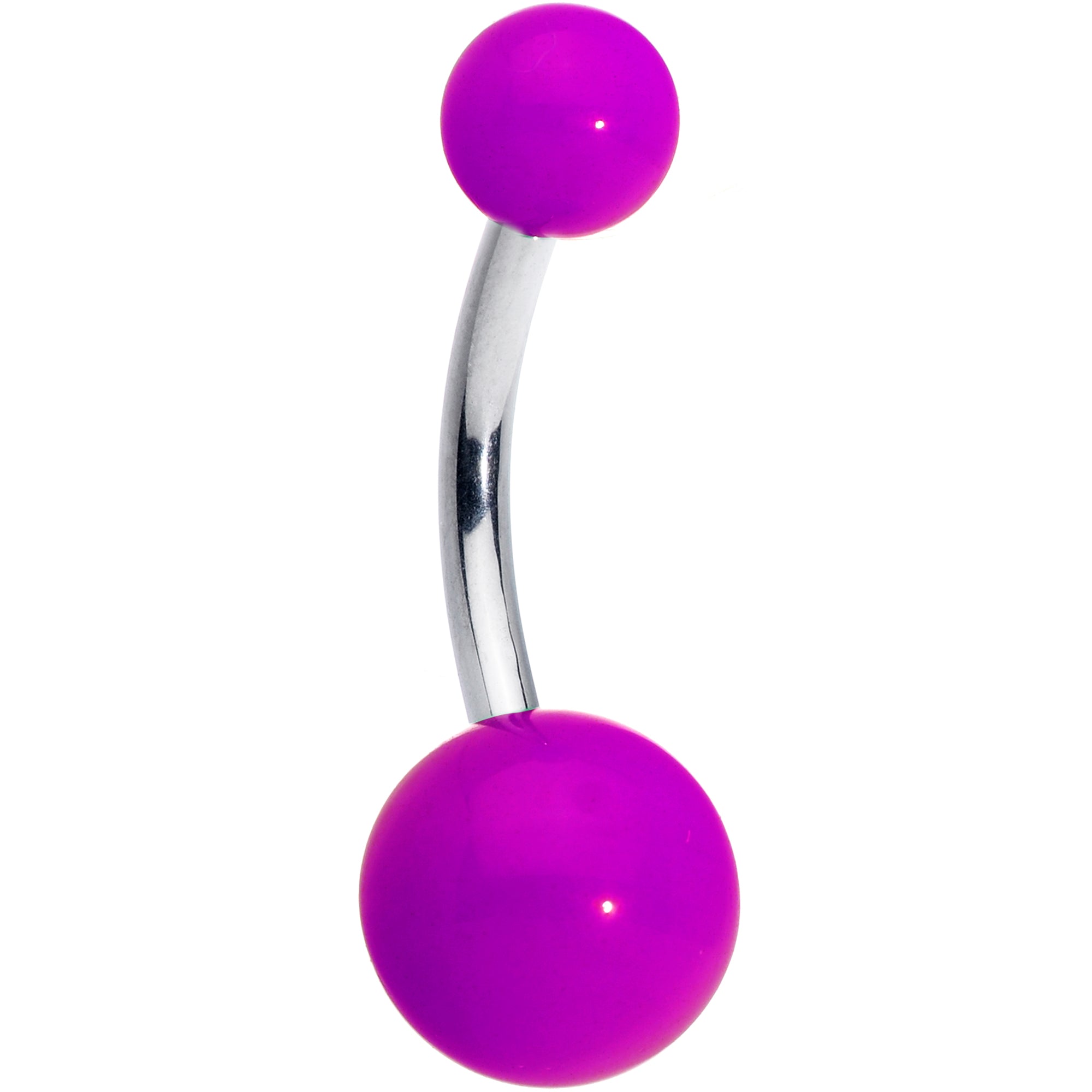 G23 Titanium Passionate Purple Acrylic Ball Belly Ring