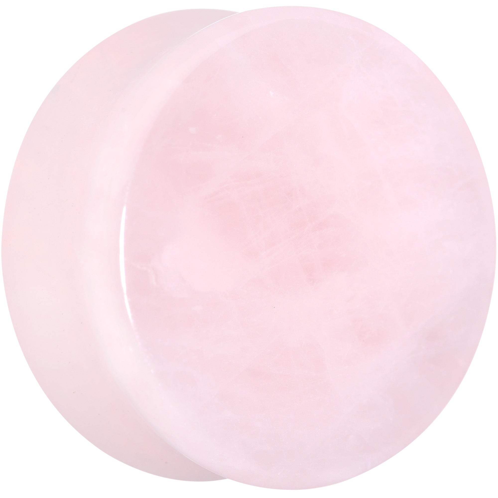 Pink Rose Quartz Round Double Flare Plug Set