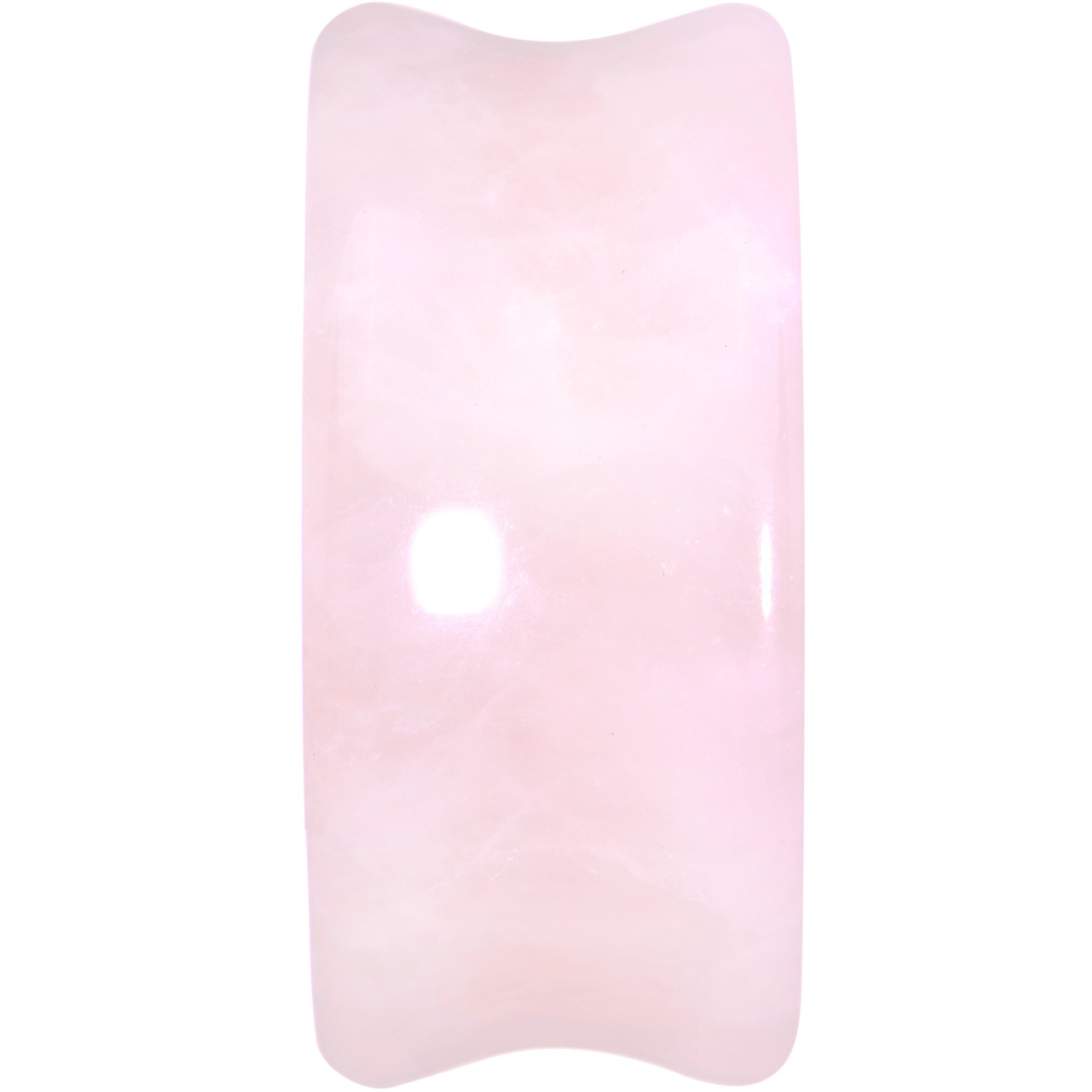 Pink Rose Quartz Round Double Flare Plug Set