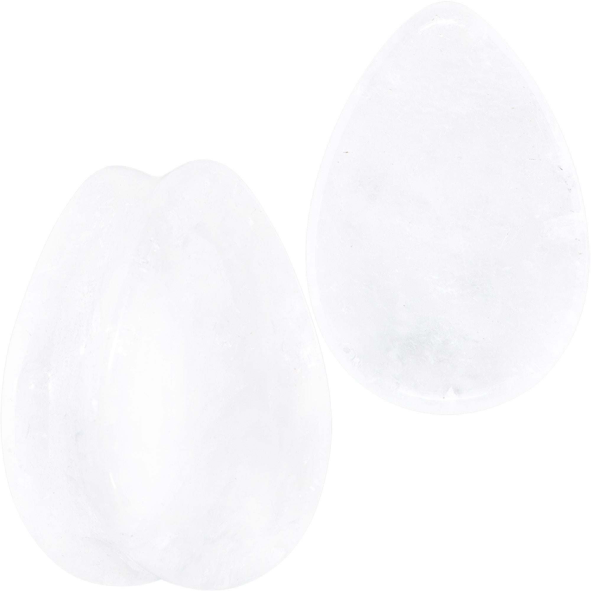 White Cloudy Quartz Drop Saddle Plug Set