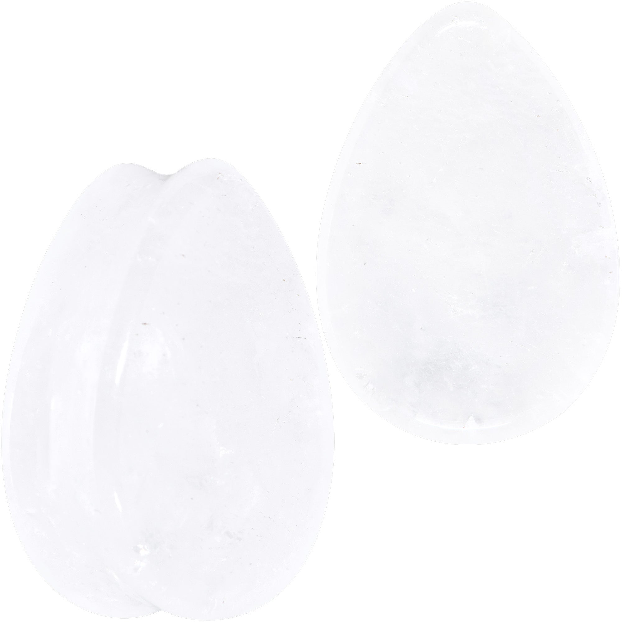 White Cloudy Quartz Drop Saddle Plug Set