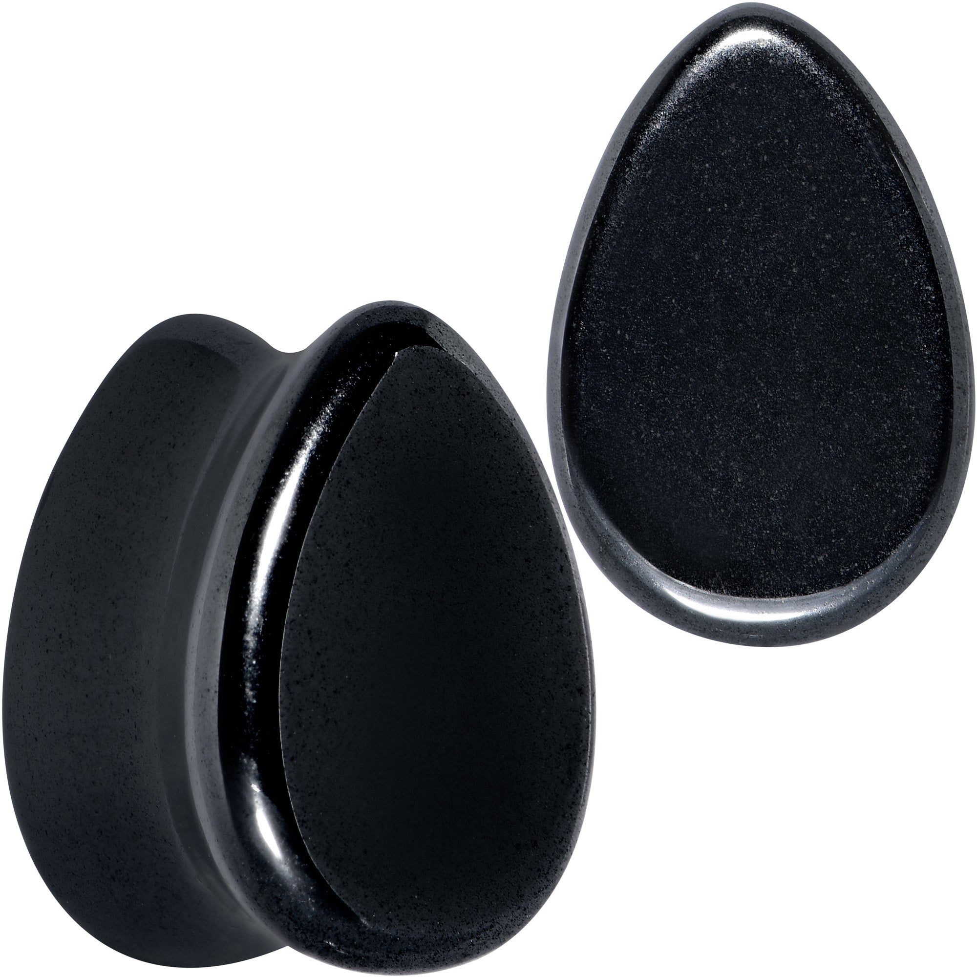 Black Hematite Stone Drop Saddle Plug Set